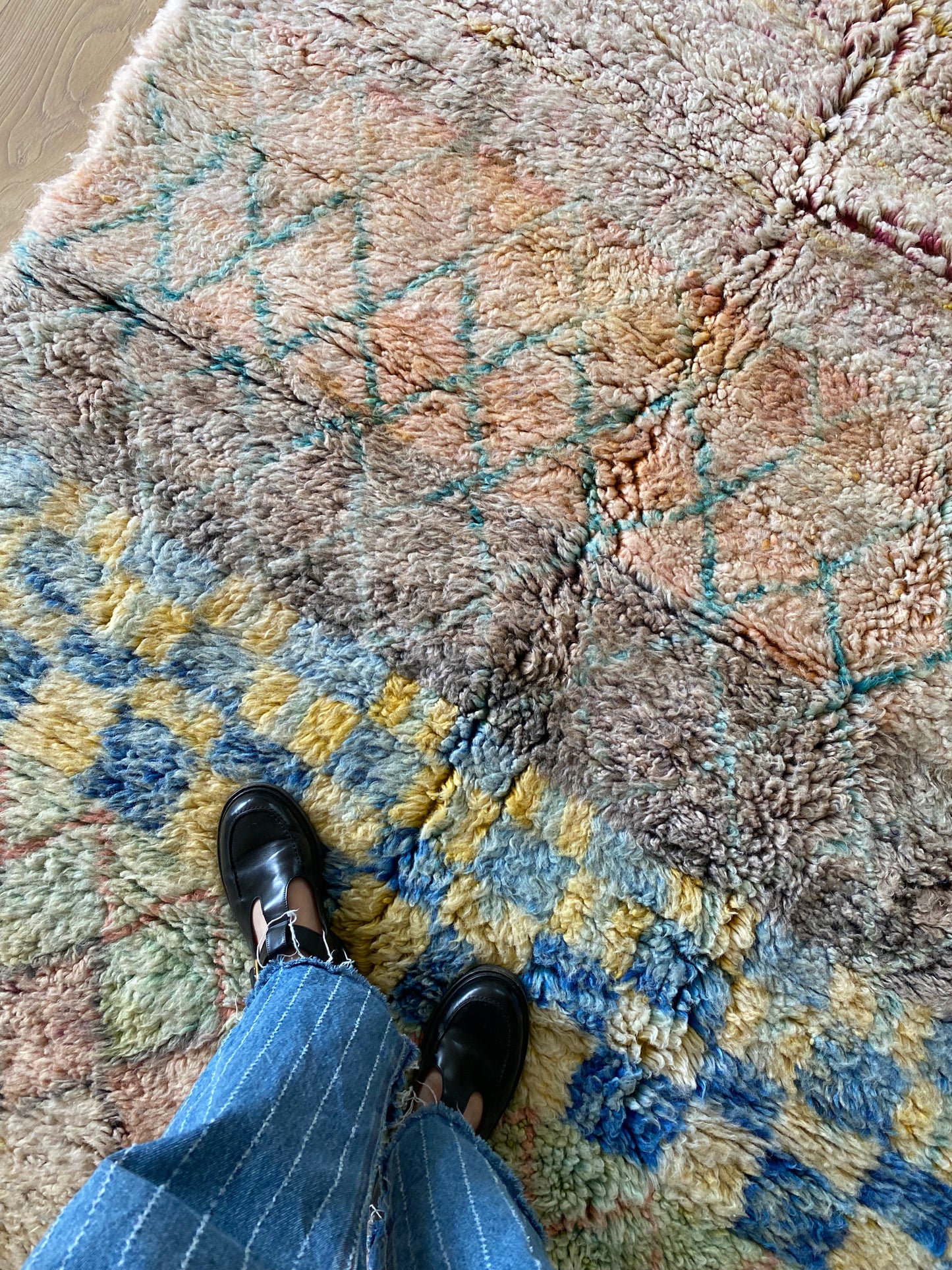 Beni Ouarain Moroccan Colorful Rug (1202) 305x203cm - Emily