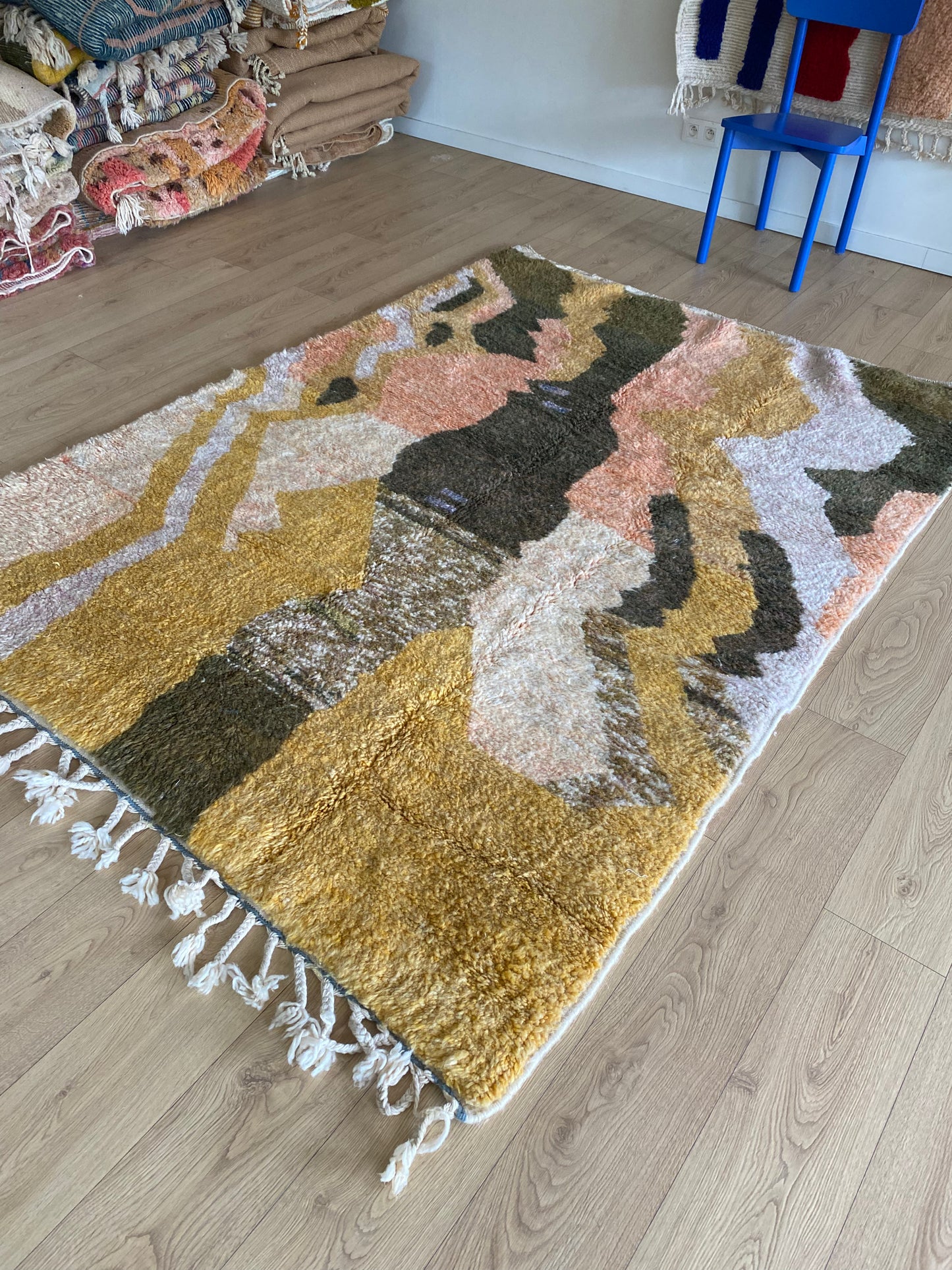 Beni Ouarain Moroccan Colorful Rug (1162) 233x173cm - Ostuni