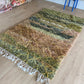 Beni Ouarain Moroccan Colorful Rug (1161) 244x159cm - Moss
