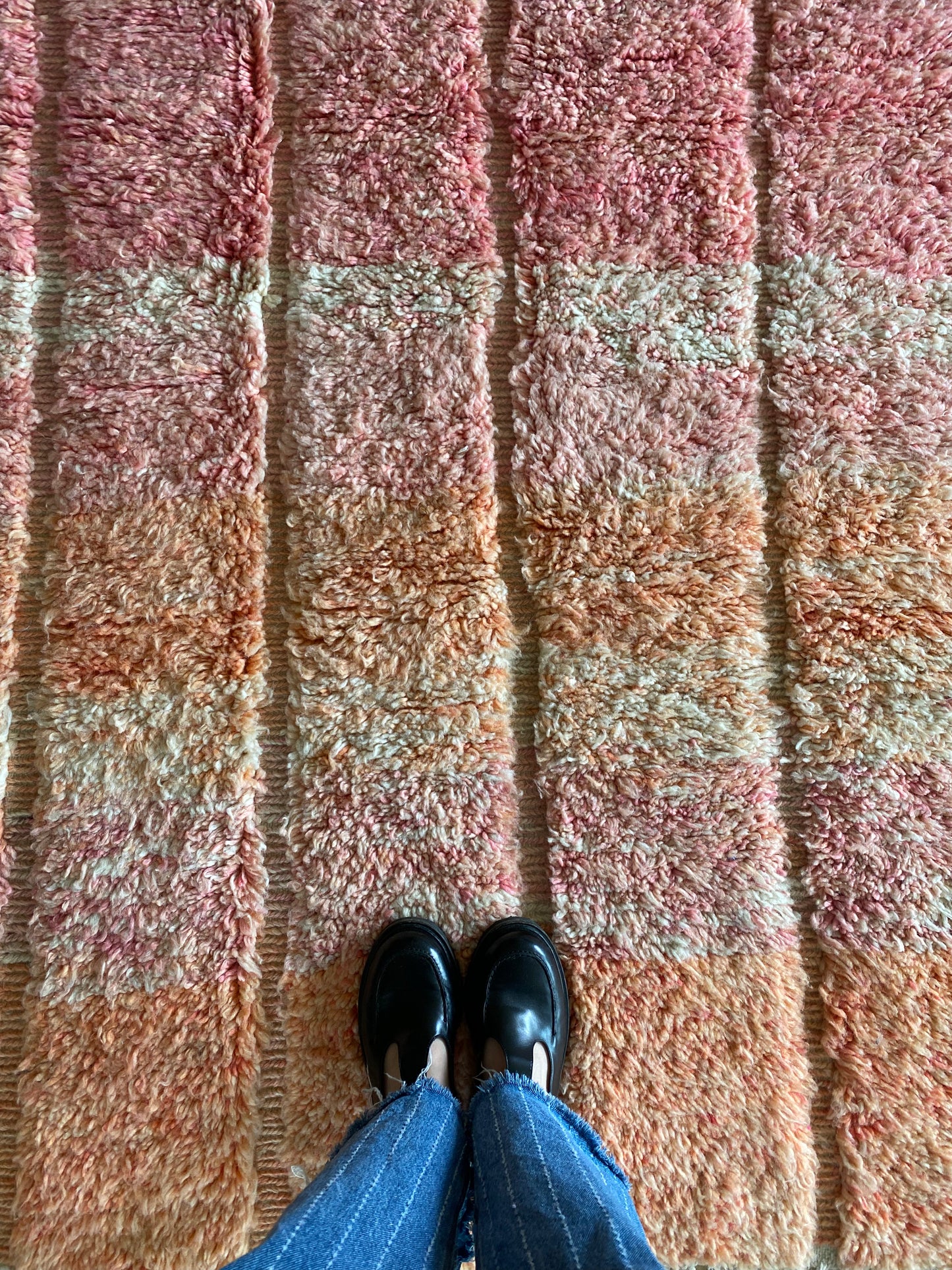 Beni Ouarain Moroccan Colorful Rug (1163) 249x170cm - Romantic Flight