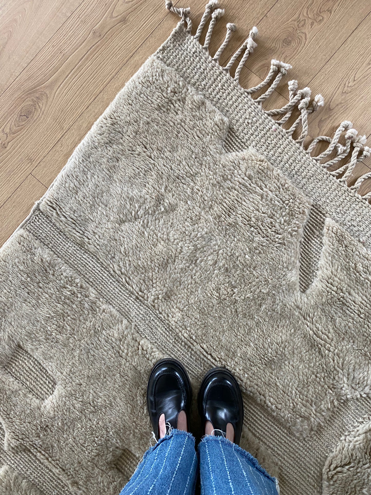 Mrirt Moroccan Rug (1180) 367x300cm - Champagne
