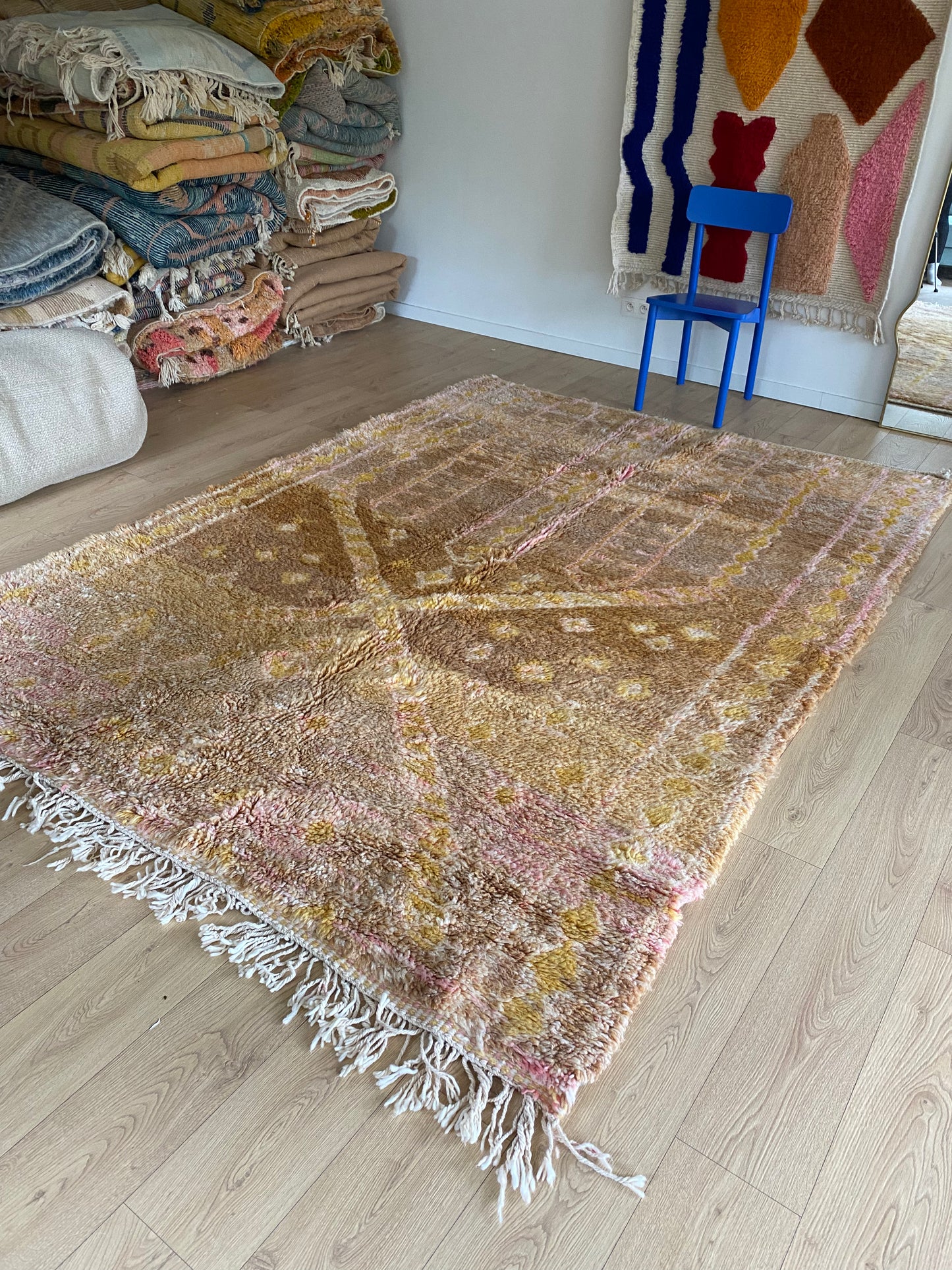 Beni Ouarain Marokkaans kleurrijk tapijt (1198) 292x206cm - Elisa