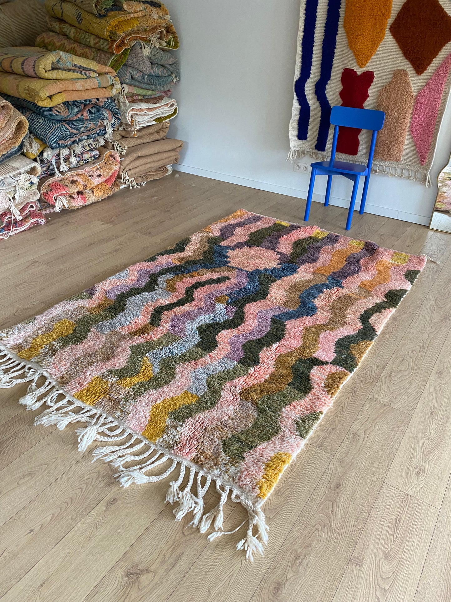 Beni Ouarain Moroccan Colorful Rug (1153) 235x159cm - Jungle