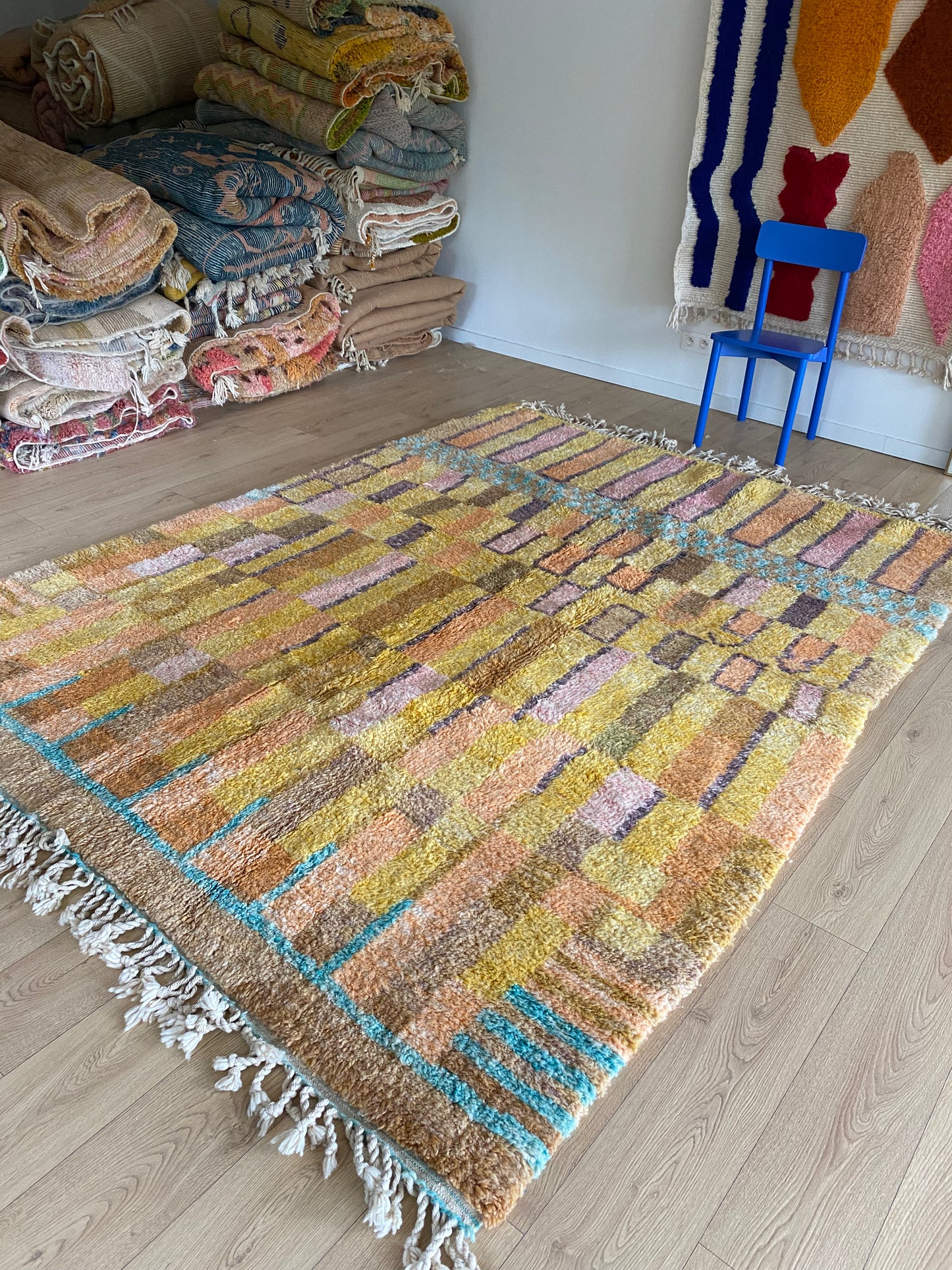 Beni Ouarain Moroccan Colorful Rug (1204) 280x212cm - Irina