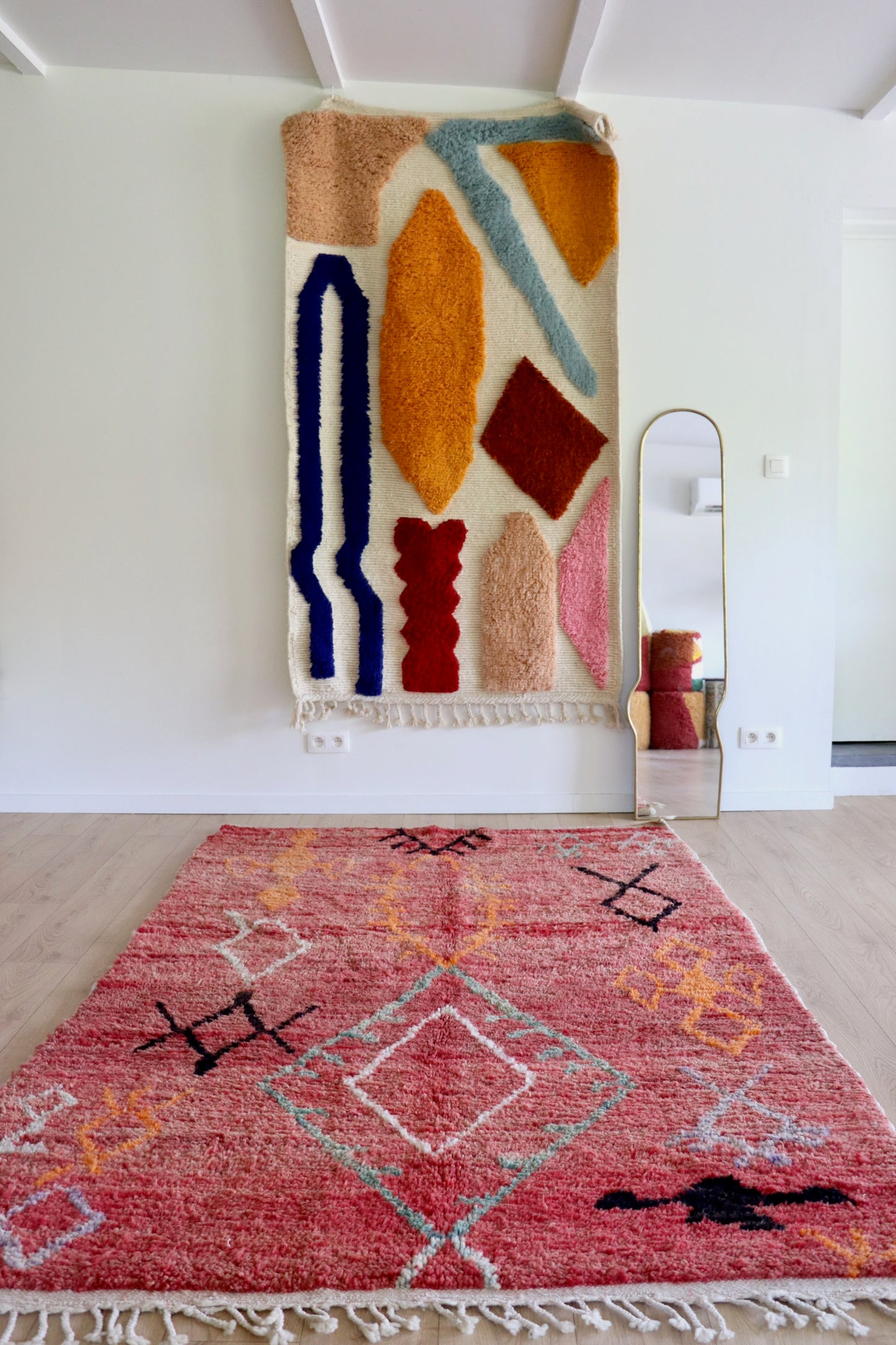 Boujaad Moroccan Colorful Rug (1208) 255x170 - Red Earth