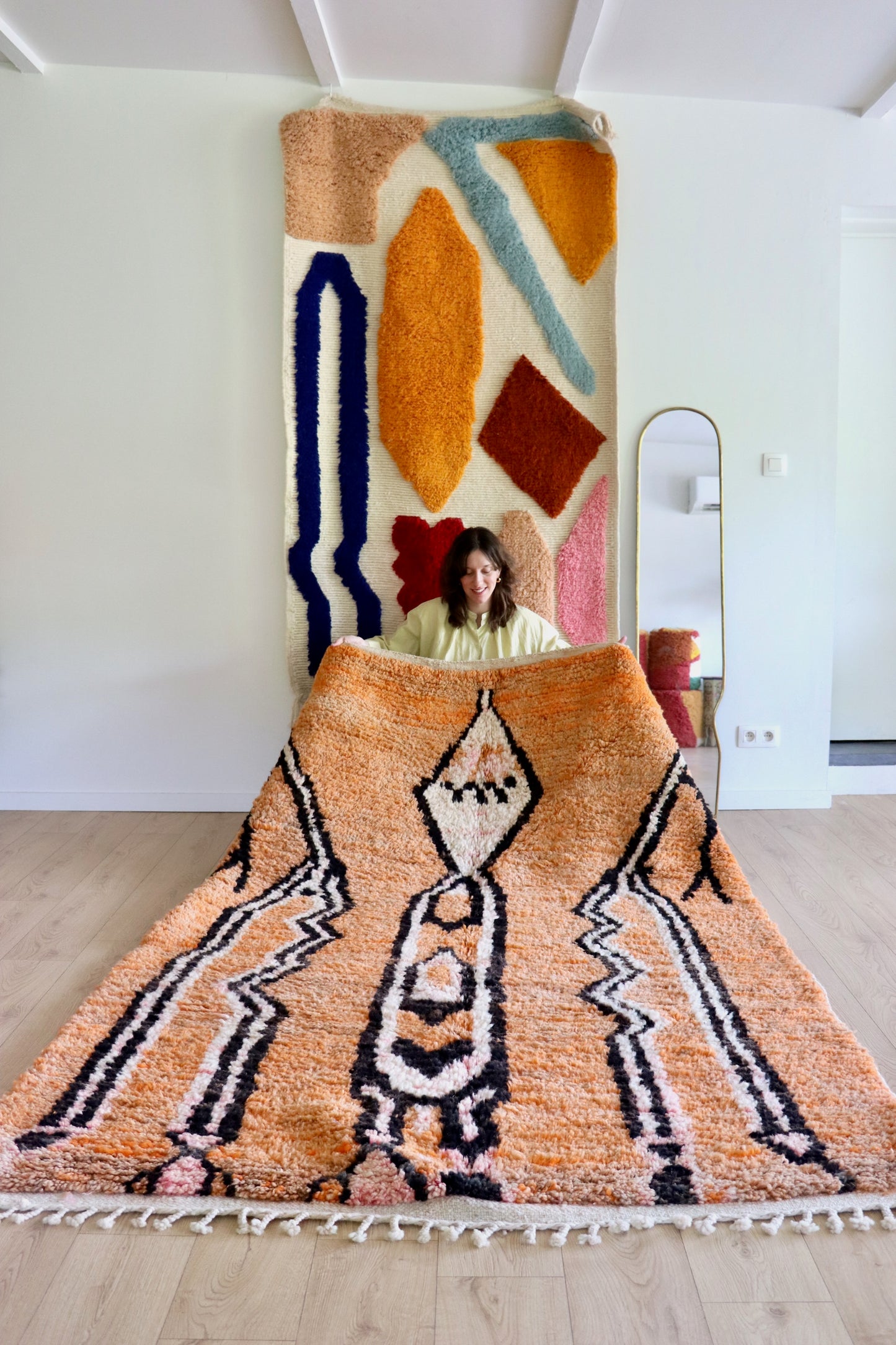 Boujaad Moroccan Colorful Rug (1209) 248x170 - Orange Juice