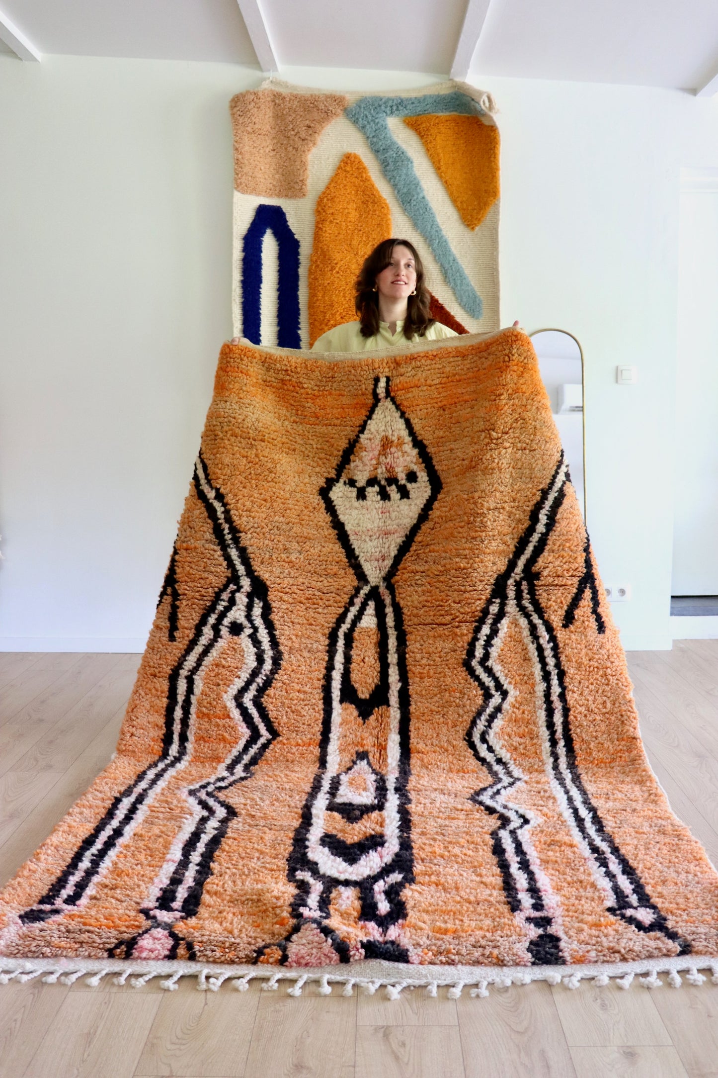 Boujaad Moroccan Colorful Rug (1209) 248x170 - Orange Juice