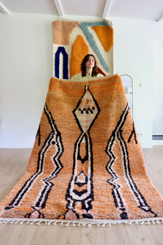 Boujaad Moroccan Colorful Rug (1209) 248x170 - Orange Juice