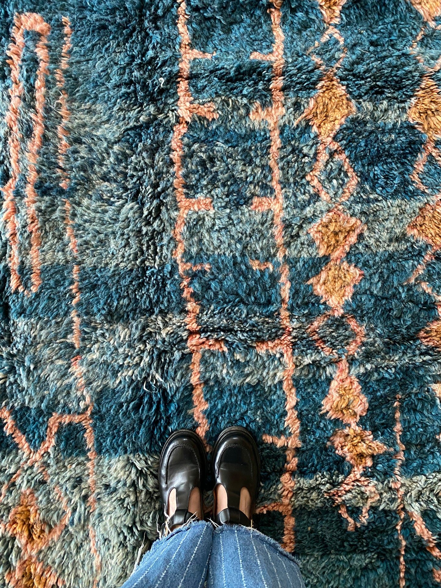 Beni Ouarain Moroccan Colorful Rug (1191) 293x210cm - Night