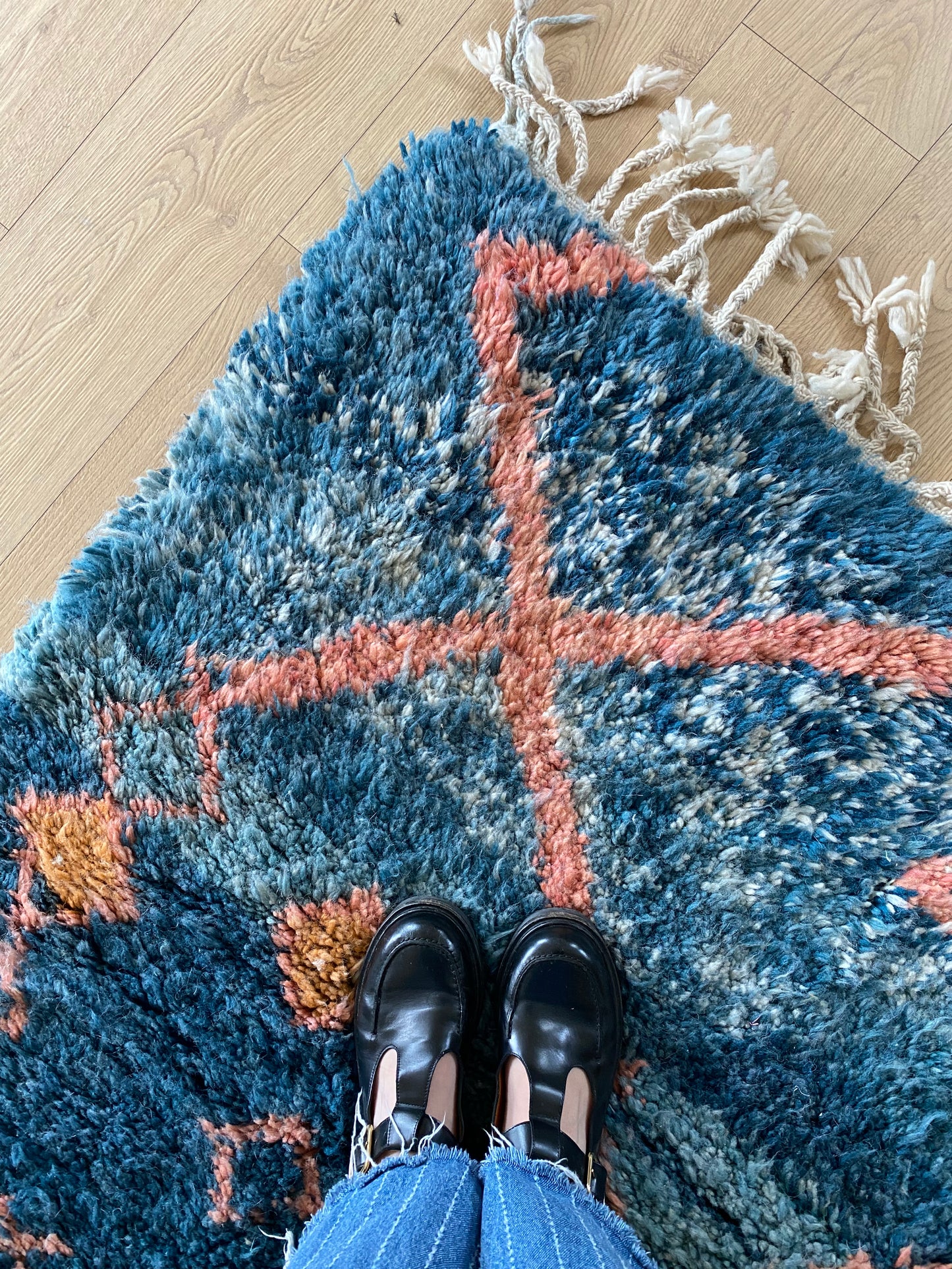 Beni Ouarain Moroccan Colorful Rug (1191) 293x210cm - Night