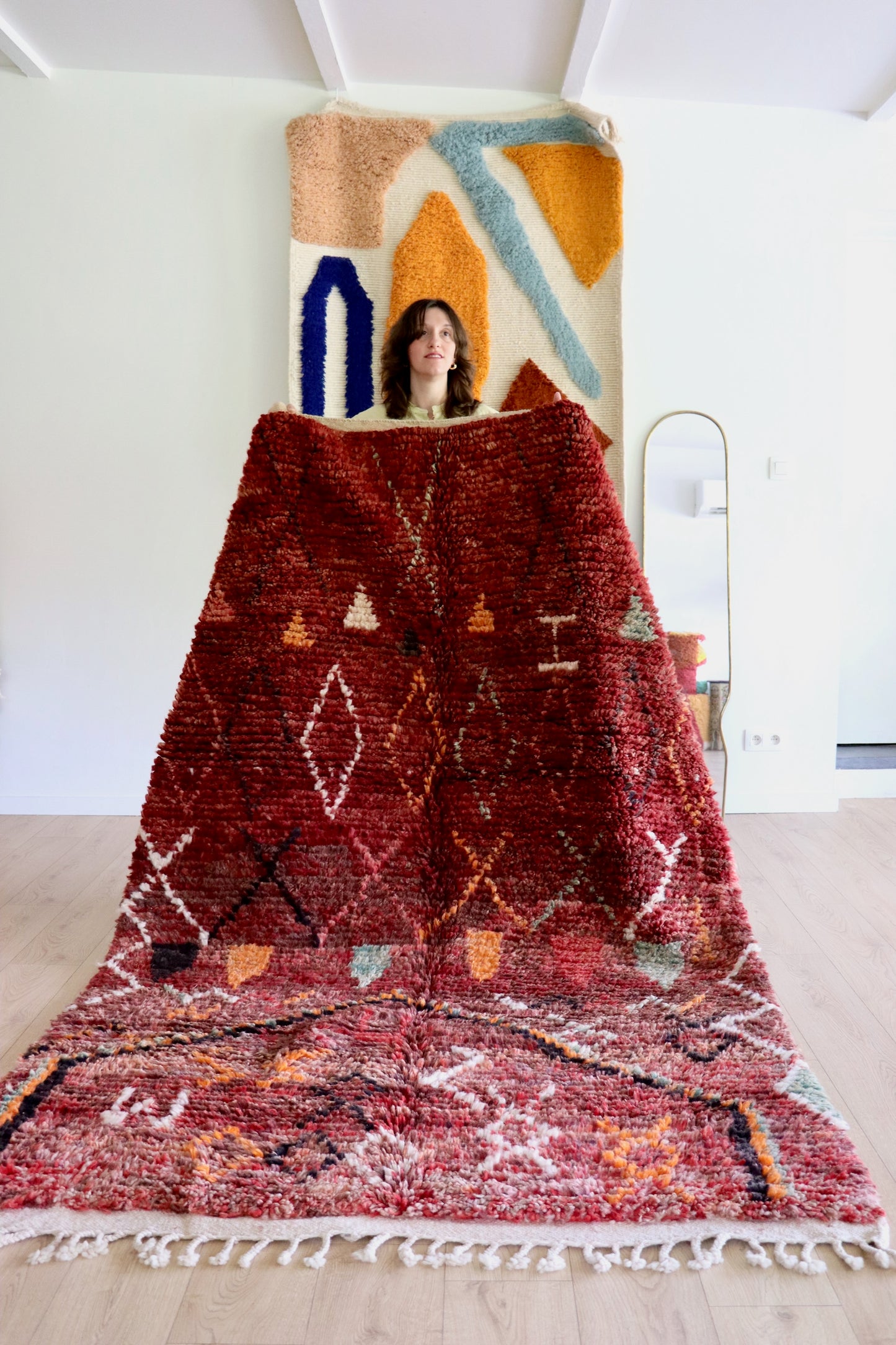 Boujaad Moroccan Colorful Rug (1210) 253x162 - Burnt