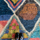 Beni Ouarain Moroccan Colorful Rug (1151) 255x160cm - Lilou