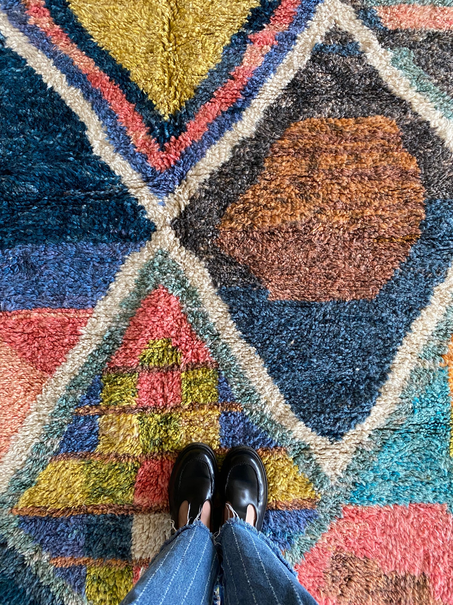 Beni Ouarain Moroccan Colorful Rug (1151) 255x160cm - Lilou