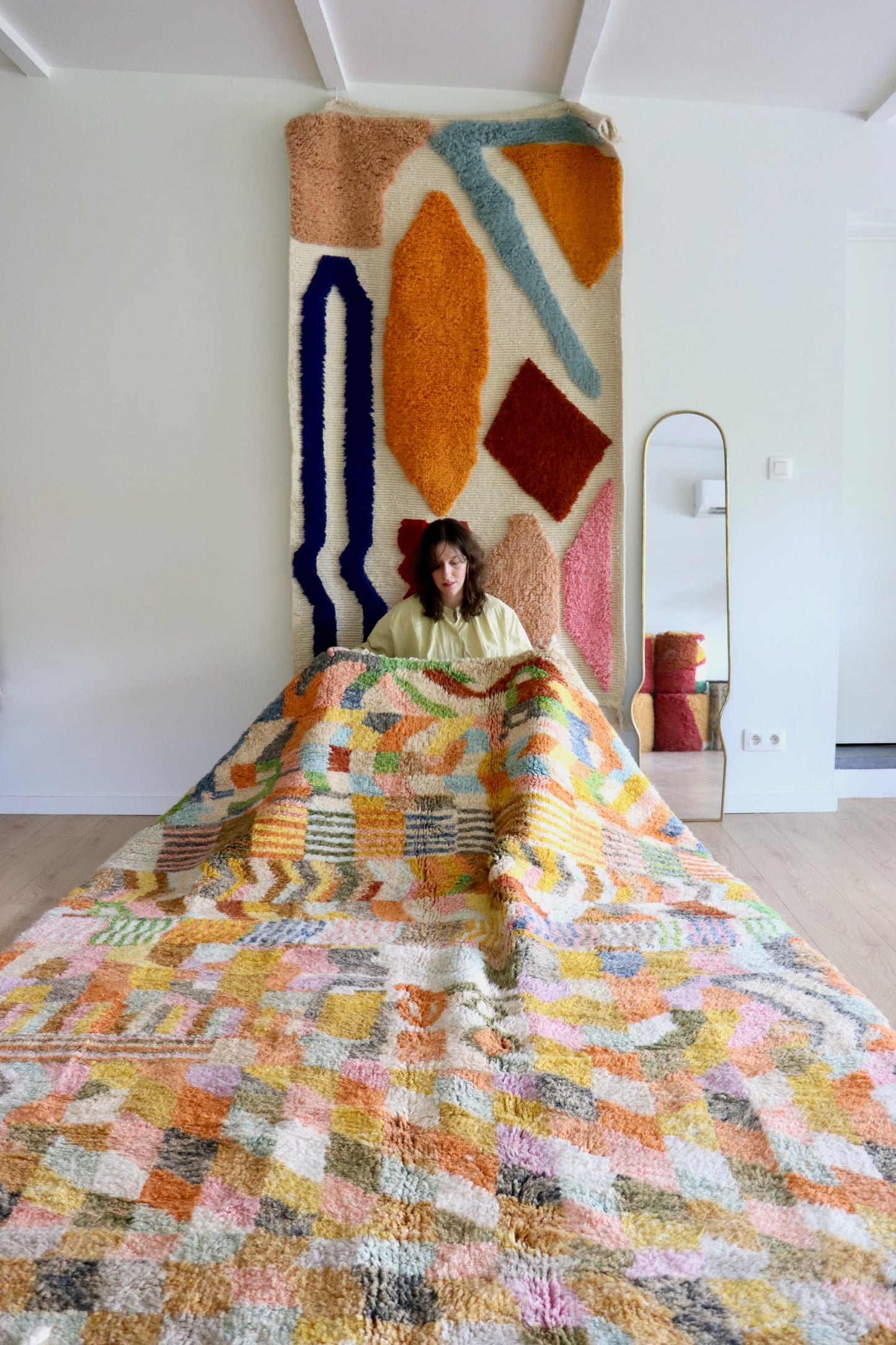 Beni Ouarain Moroccan Colorful Rug (1238) 280x210cm - Afternoon on the Terrasse