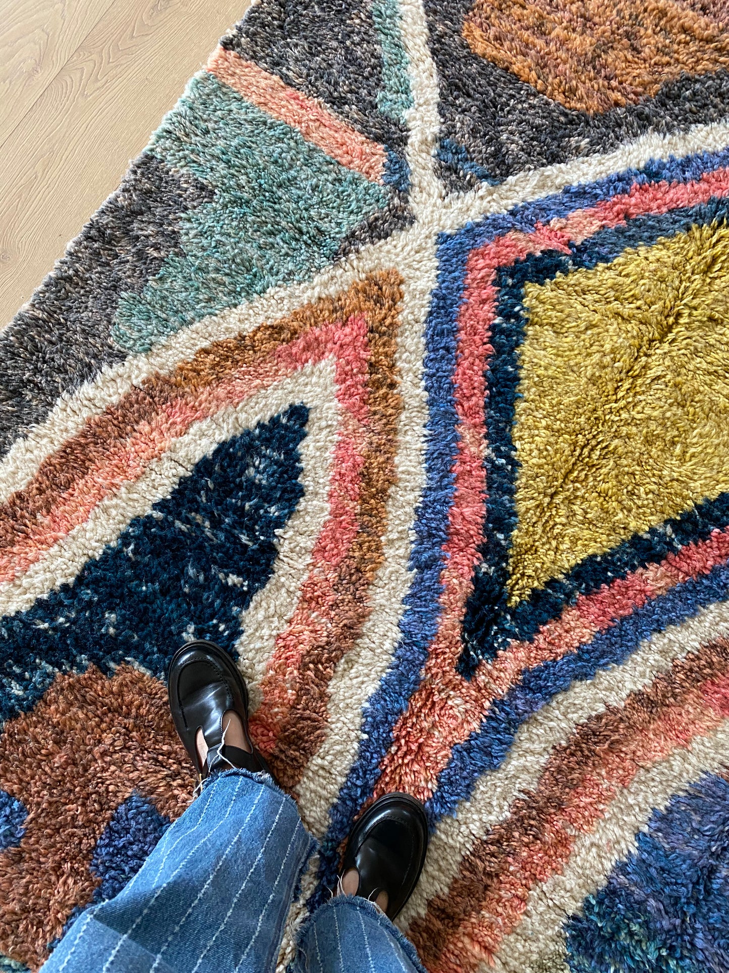Beni Ouarain Moroccan Colorful Rug (1151) 255x160cm - Lilou