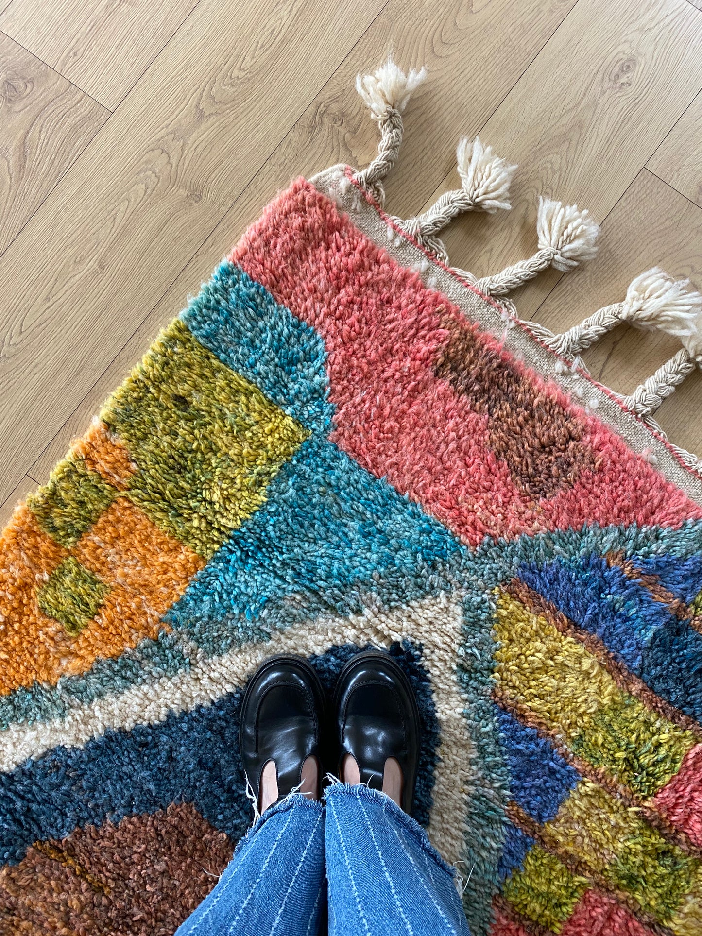 Beni Ouarain Moroccan Colorful Rug (1151) 255x160cm - Lilou