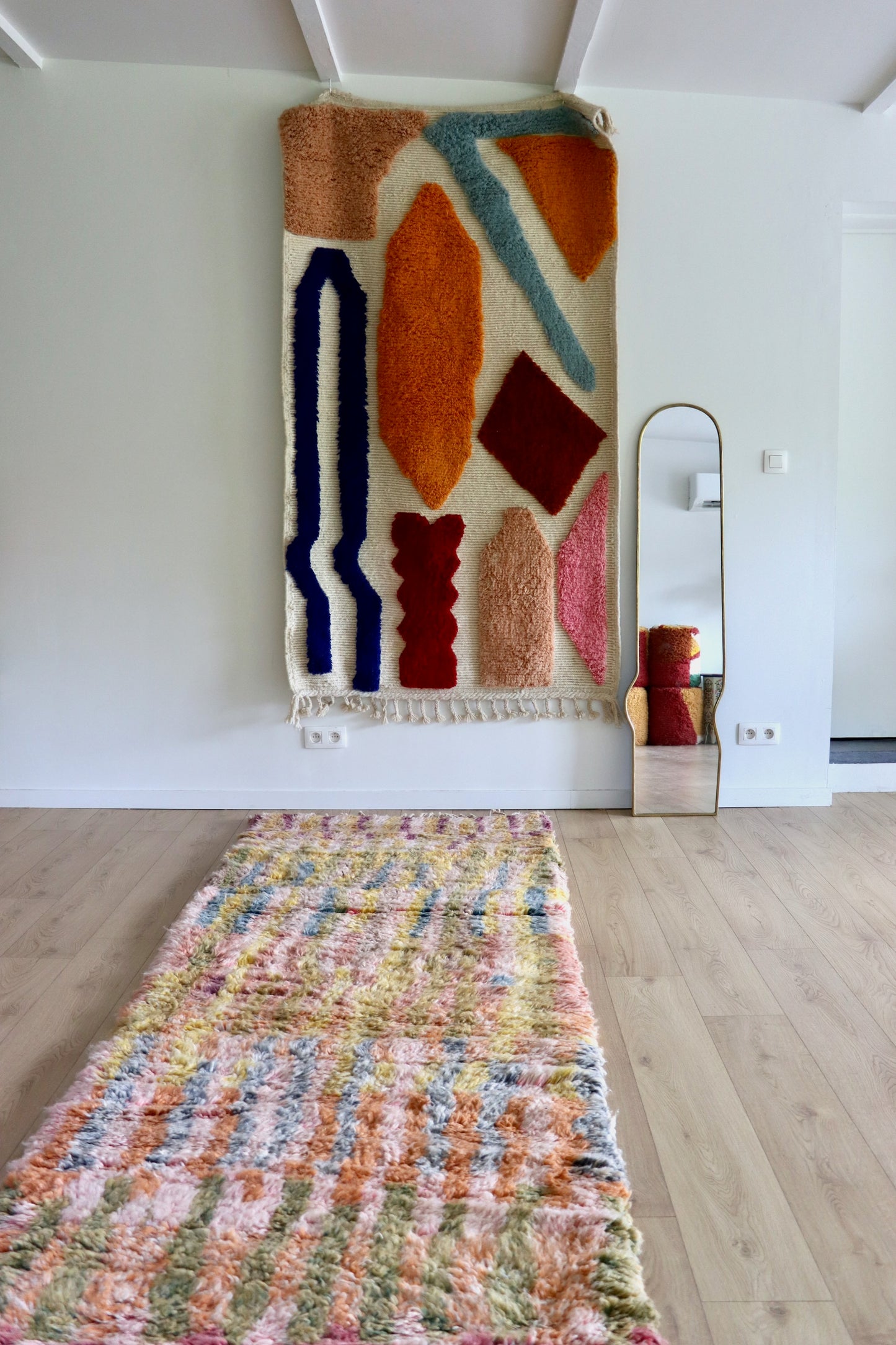 Beni Ouarain Moroccan Colorful Rug (1220) 364x120cm - My Old Heart