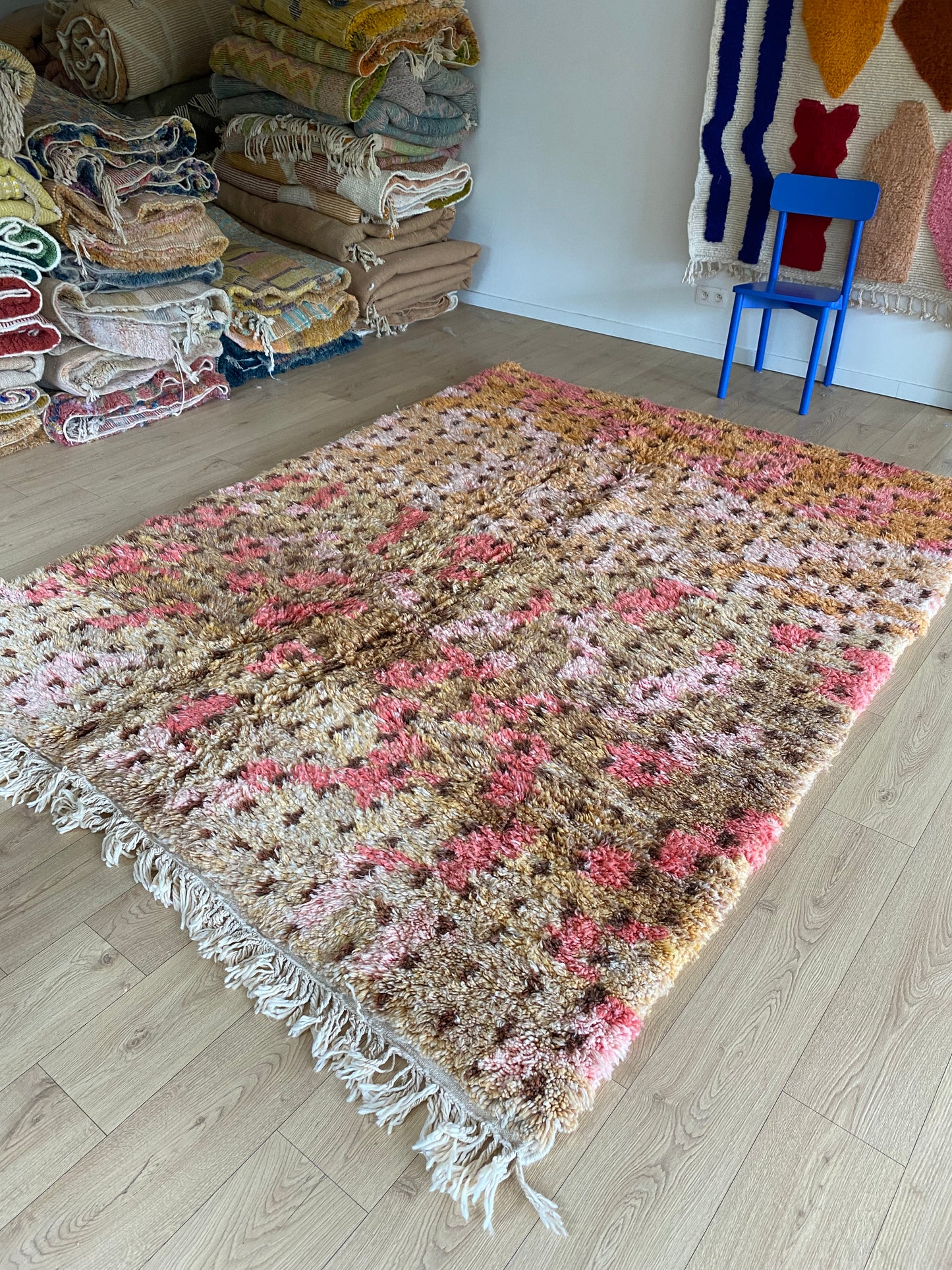 Beni Ouarain Moroccan Colorful Rug (1205) 280x212cm - Leopard