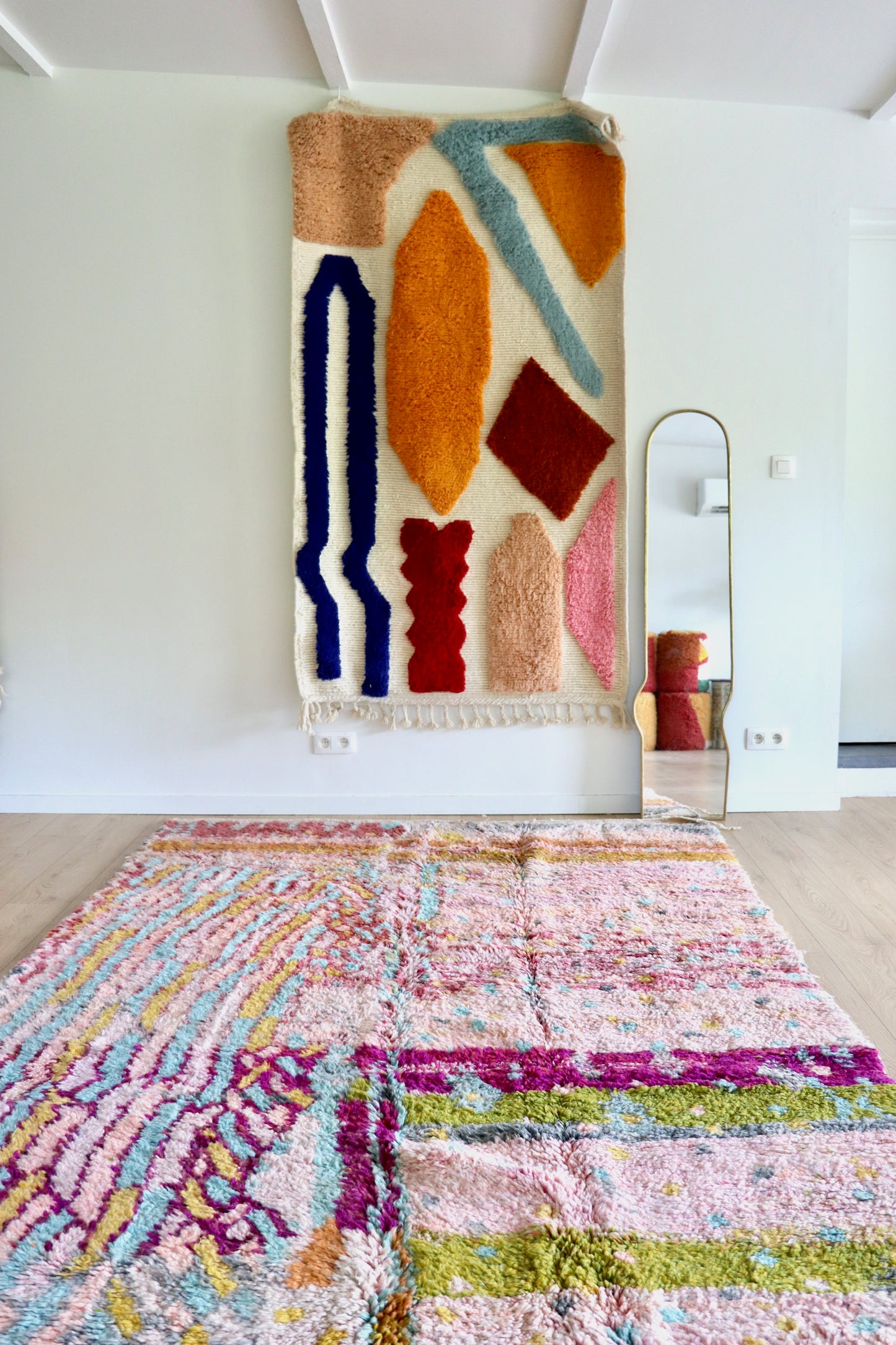 Beni Ouarain Moroccan Colorful Rug (1237) 307x197cm - Nap in the garden