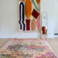 Beni Ouarain Moroccan Colorful Rug (1236) 293x188cm - Flower Fields