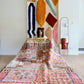 Tapis Beni Ouarain coloré (1289) 307x190cm - Flower Fields Pink