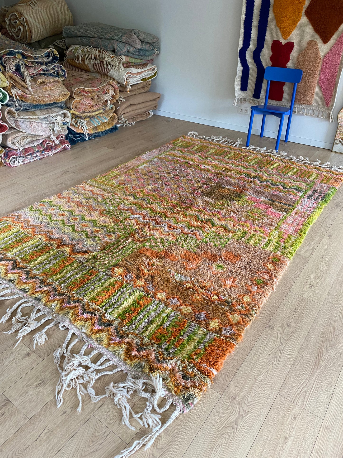 Beni Ouarain Moroccan Colorful Rug (1206) 290x200cm - Flora