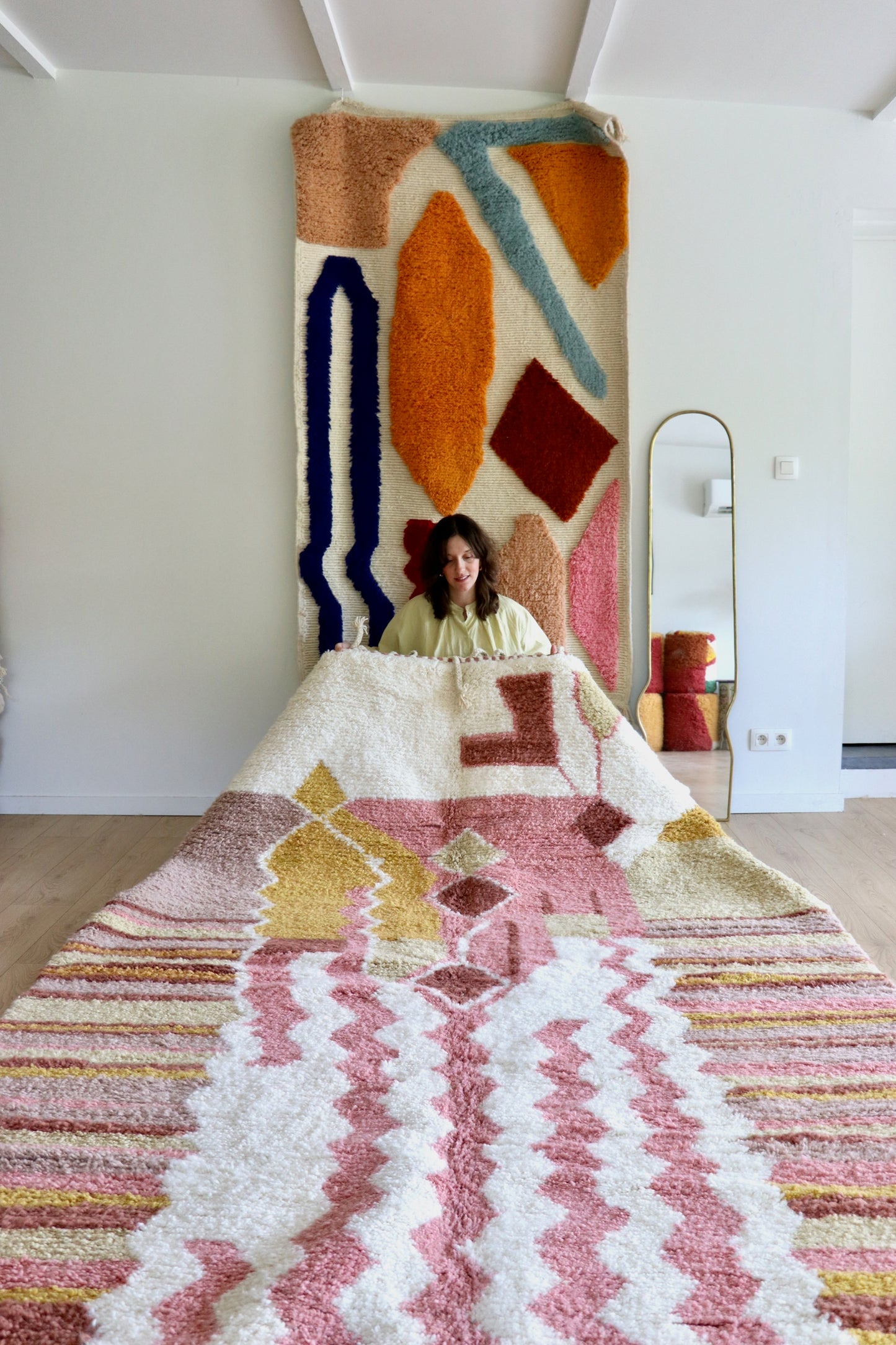 Tree of Colors Design Berber Rug (1226) 295x205cm - Sorbet