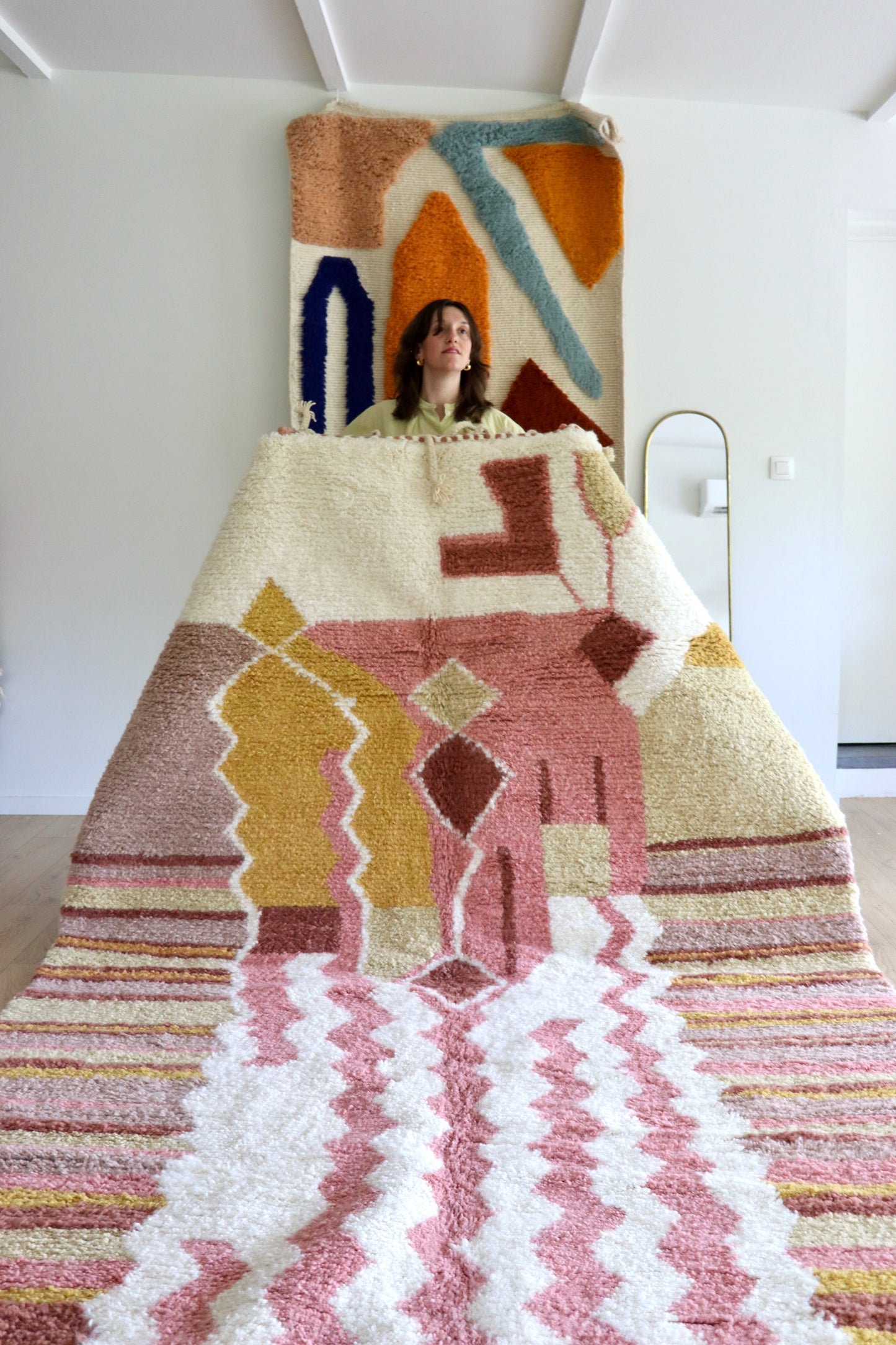 Tree of Colors Design Berber Rug (1226) 295x205cm - Sorbet