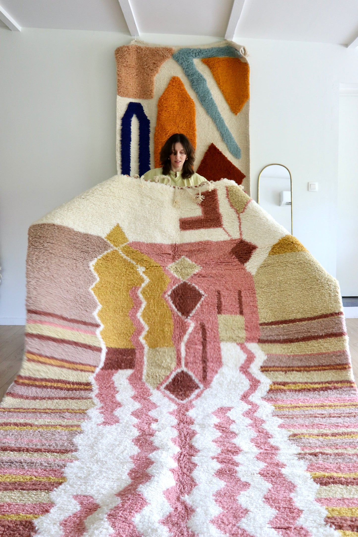 Tree of Colors Design Berber Rug (1226) 295x205cm - Sorbet