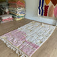 Beni Ouarain Moroccan Colorful Rug (1216) 247x156cm - Bubblegum