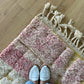 Beni Ouarain Moroccan Colorful Rug (1216) 247x156cm - Bubblegum