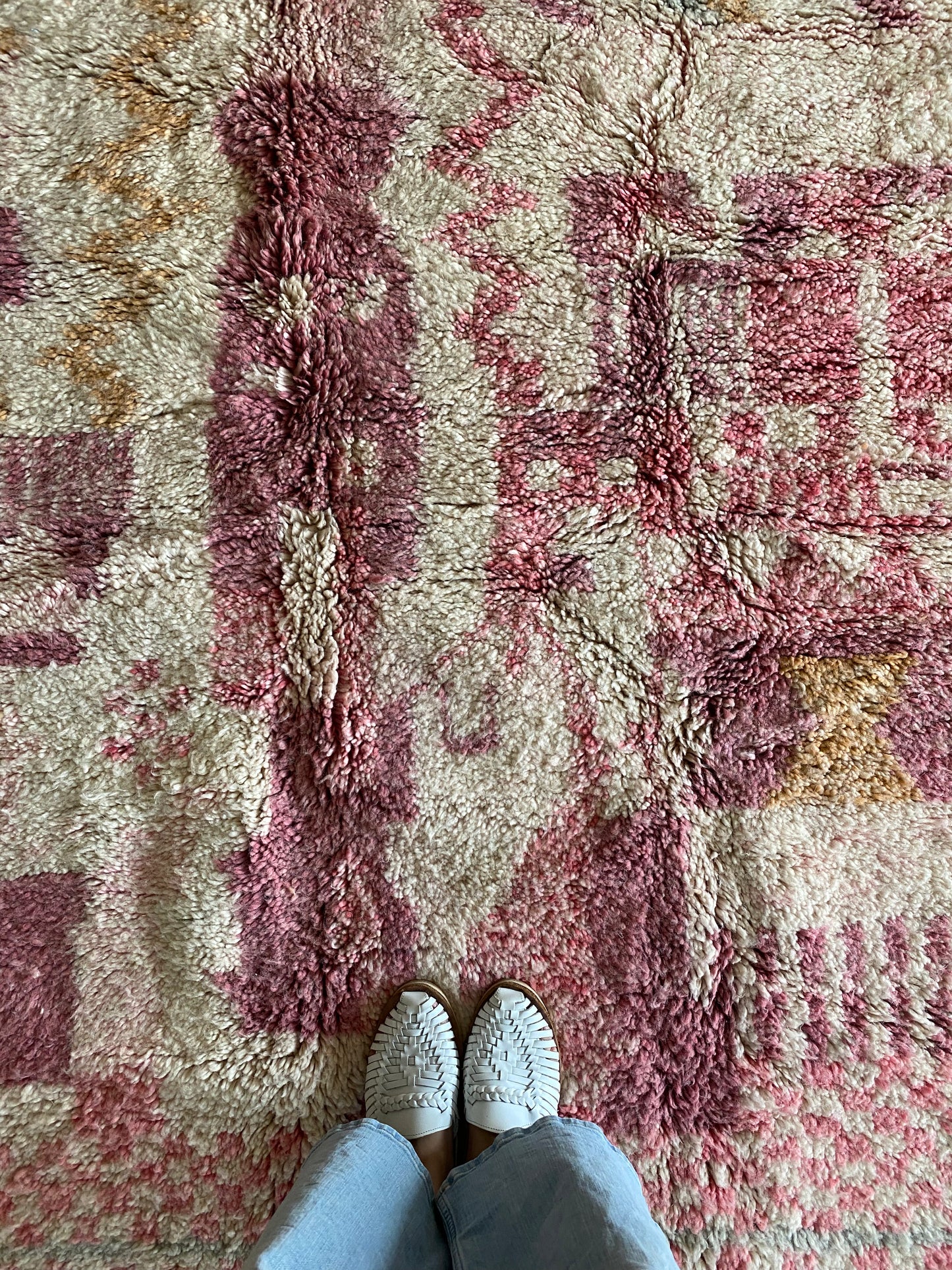 Beni Ouarain Moroccan Colorful Rug (1217) 242x153cm - Sugar