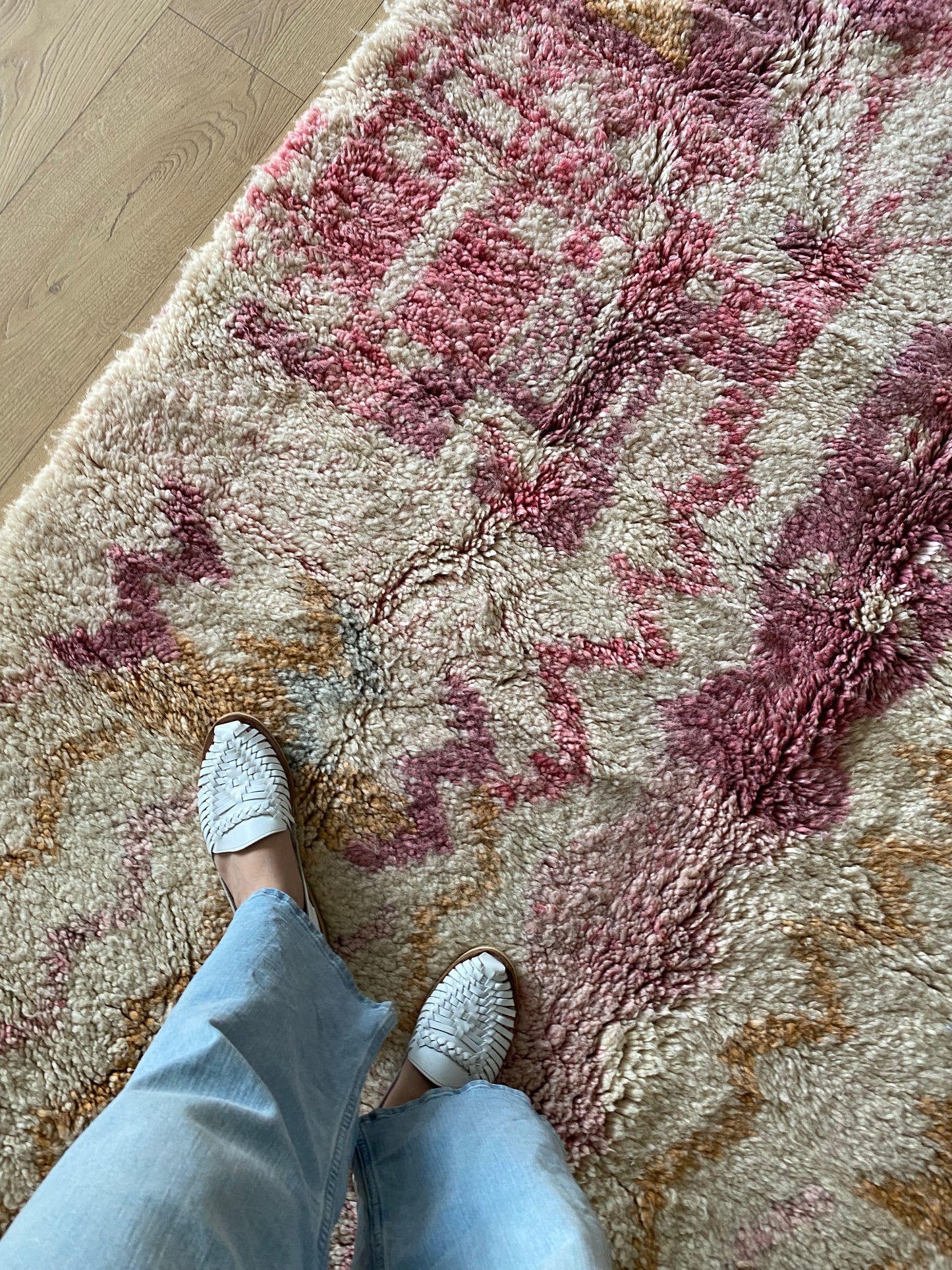Beni Ouarain Moroccan Colorful Rug (1217) 242x153cm - Sugar