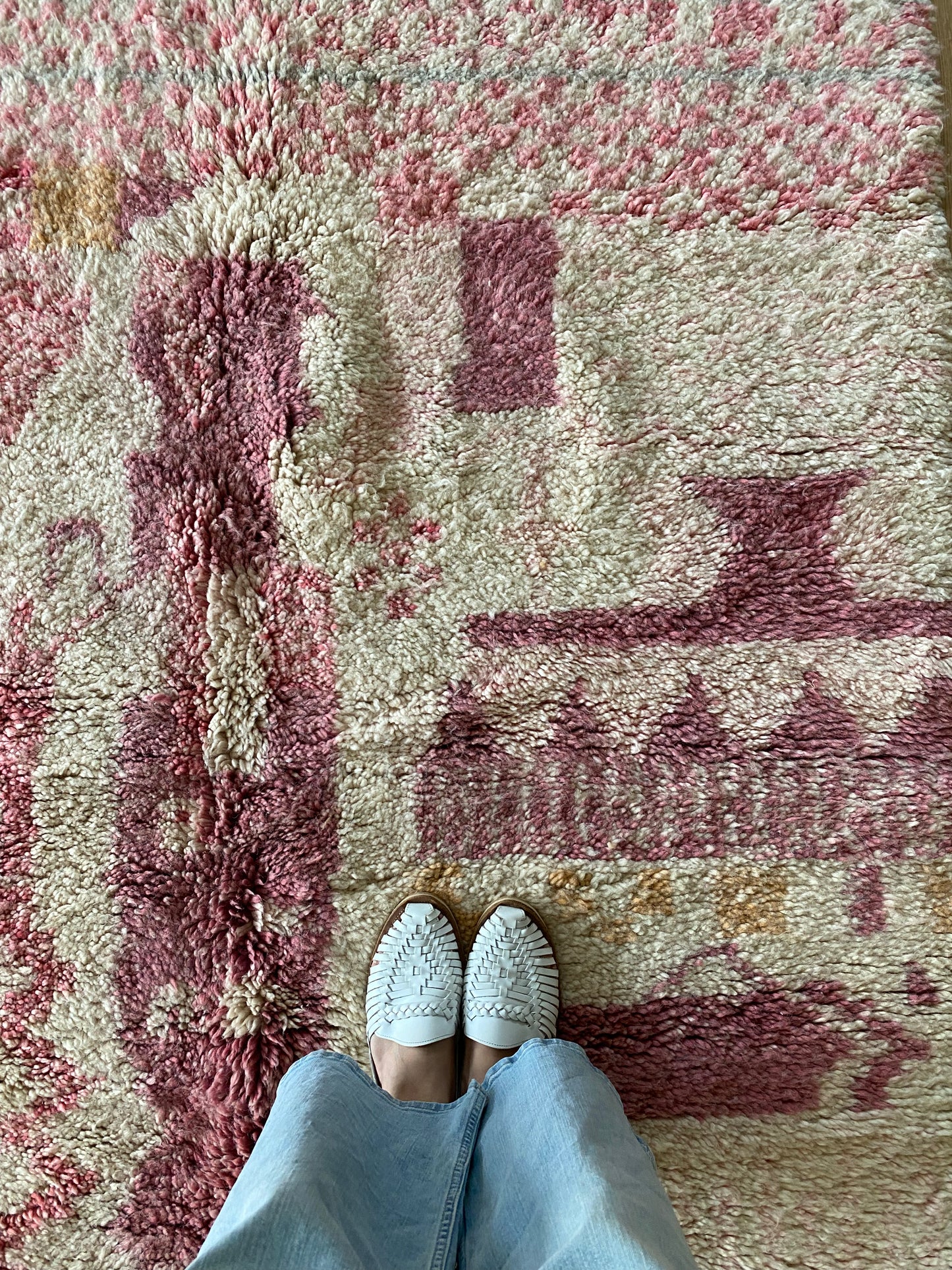Beni Ouarain Moroccan Colorful Rug (1217) 242x153cm - Sugar