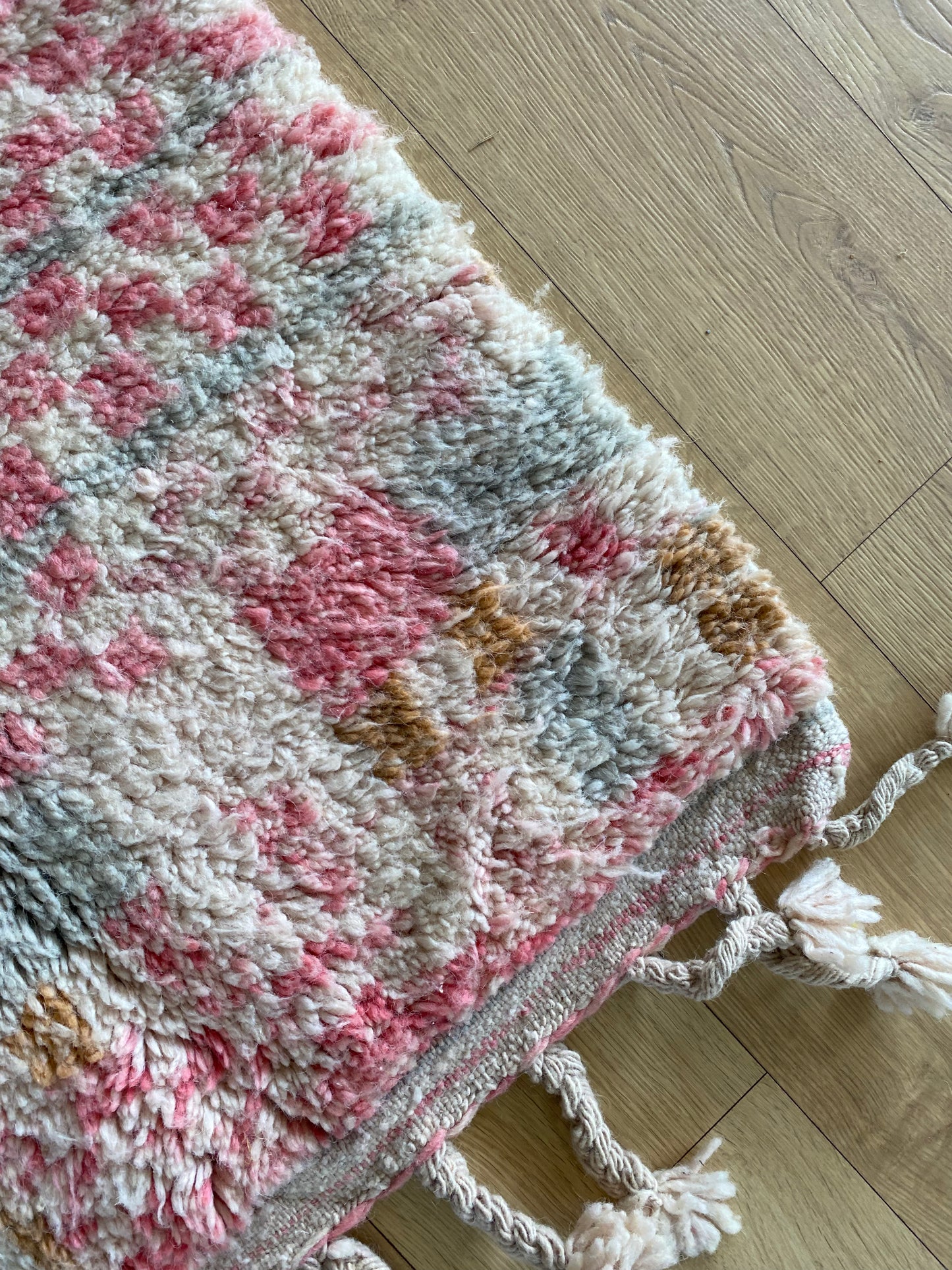 Beni Ouarain Moroccan Colorful Rug (1217) 242x153cm - Sugar