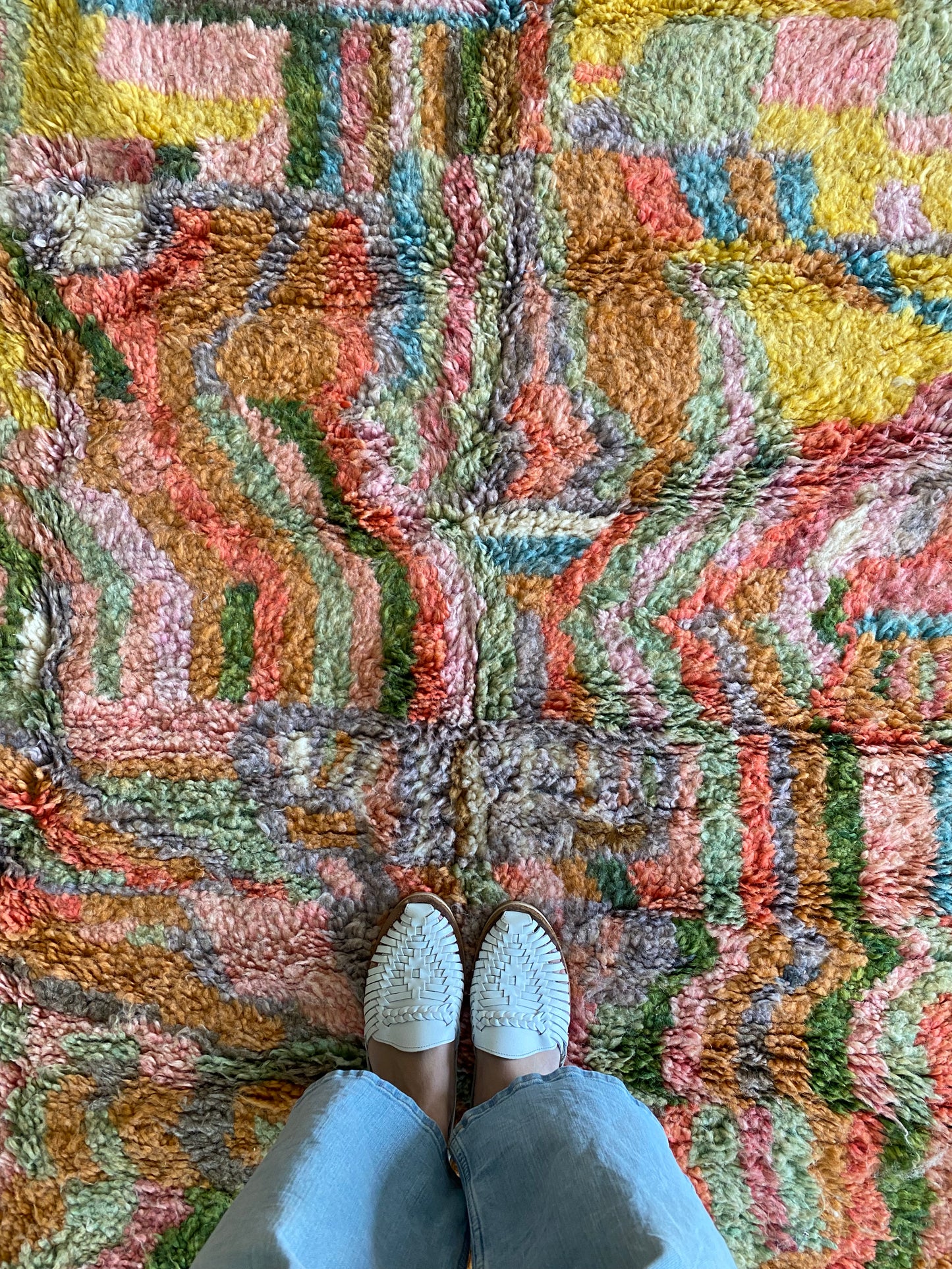 Beni Ouarain Moroccan Colorful Rug (1219) 253x168cm - Fairy Fields