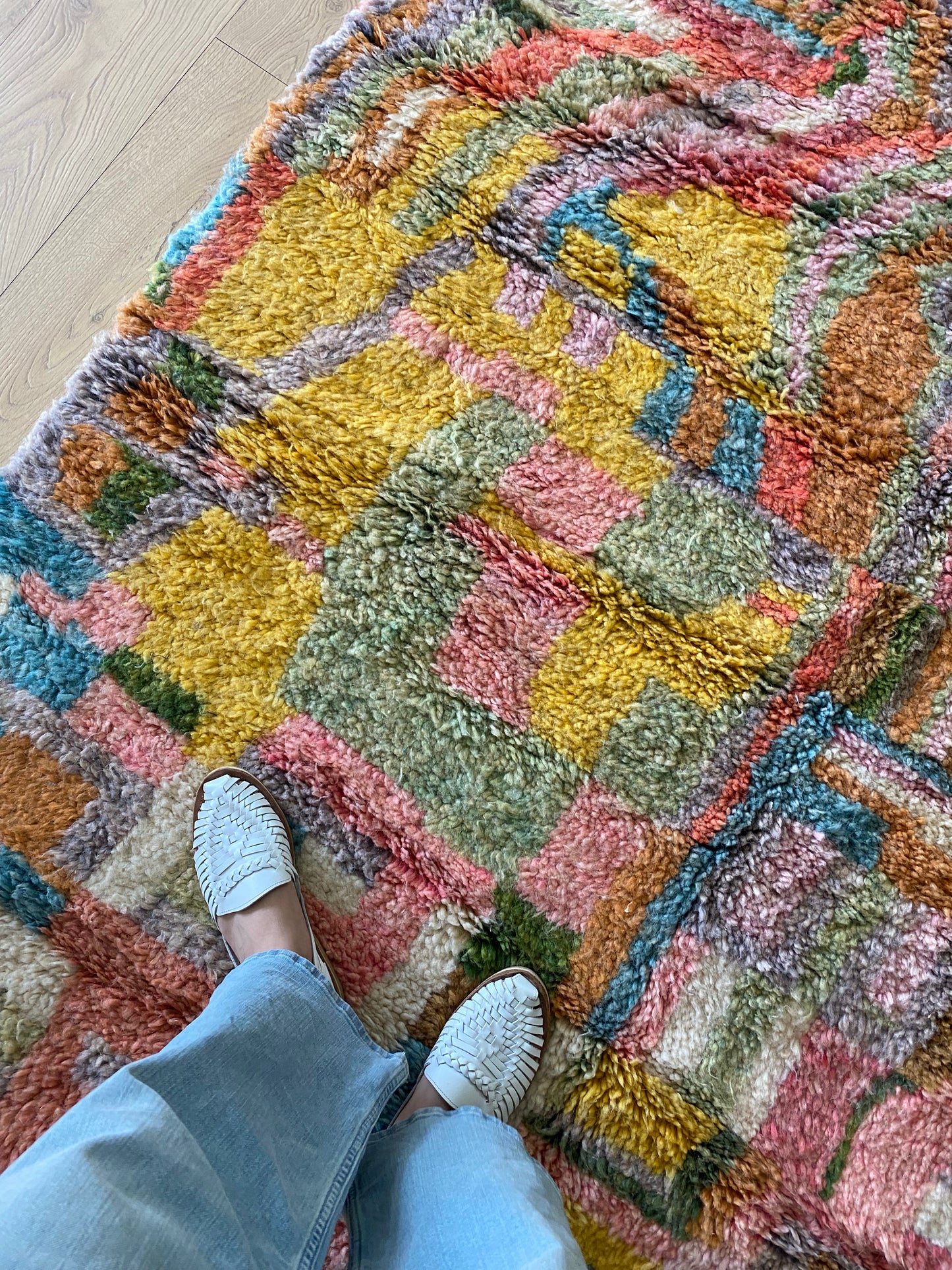 Beni Ouarain Moroccan Colorful Rug (1219) 253x168cm - Fairy Fields
