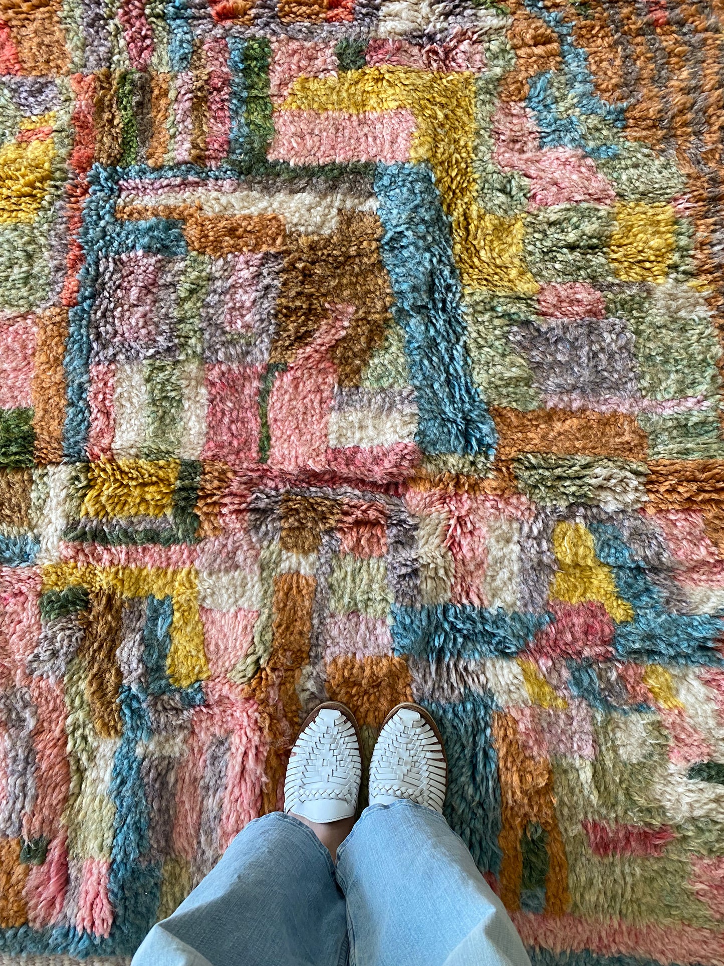 Beni Ouarain Moroccan Colorful Rug (1219) 253x168cm - Fairy Fields