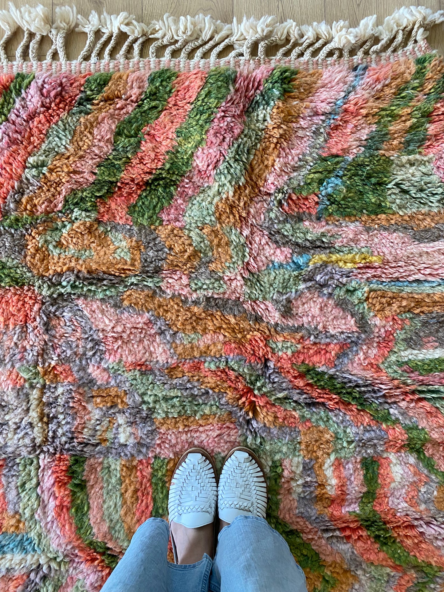 Beni Ouarain Moroccan Colorful Rug (1219) 253x168cm - Fairy Fields