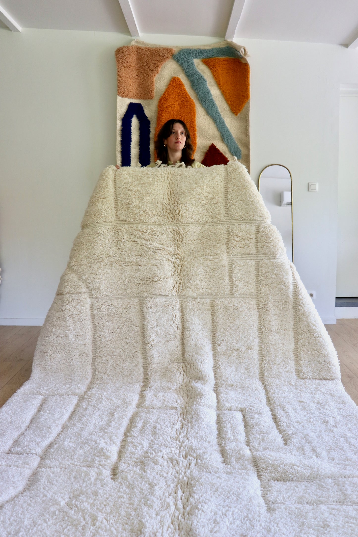 Beni Ouarain Marokkaans kleurrijk tapijt (1227) 296x200cm - Clouds