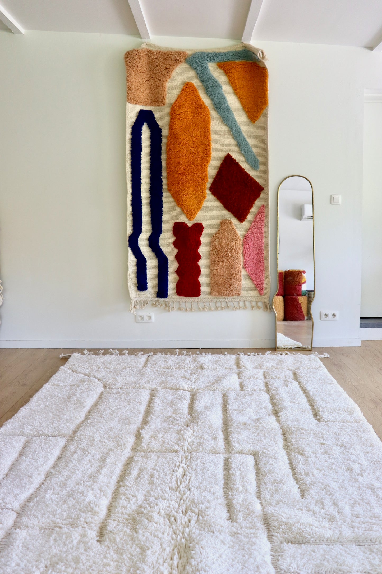 Beni Ouarain Marokkaans kleurrijk tapijt (1227) 296x200cm - Clouds