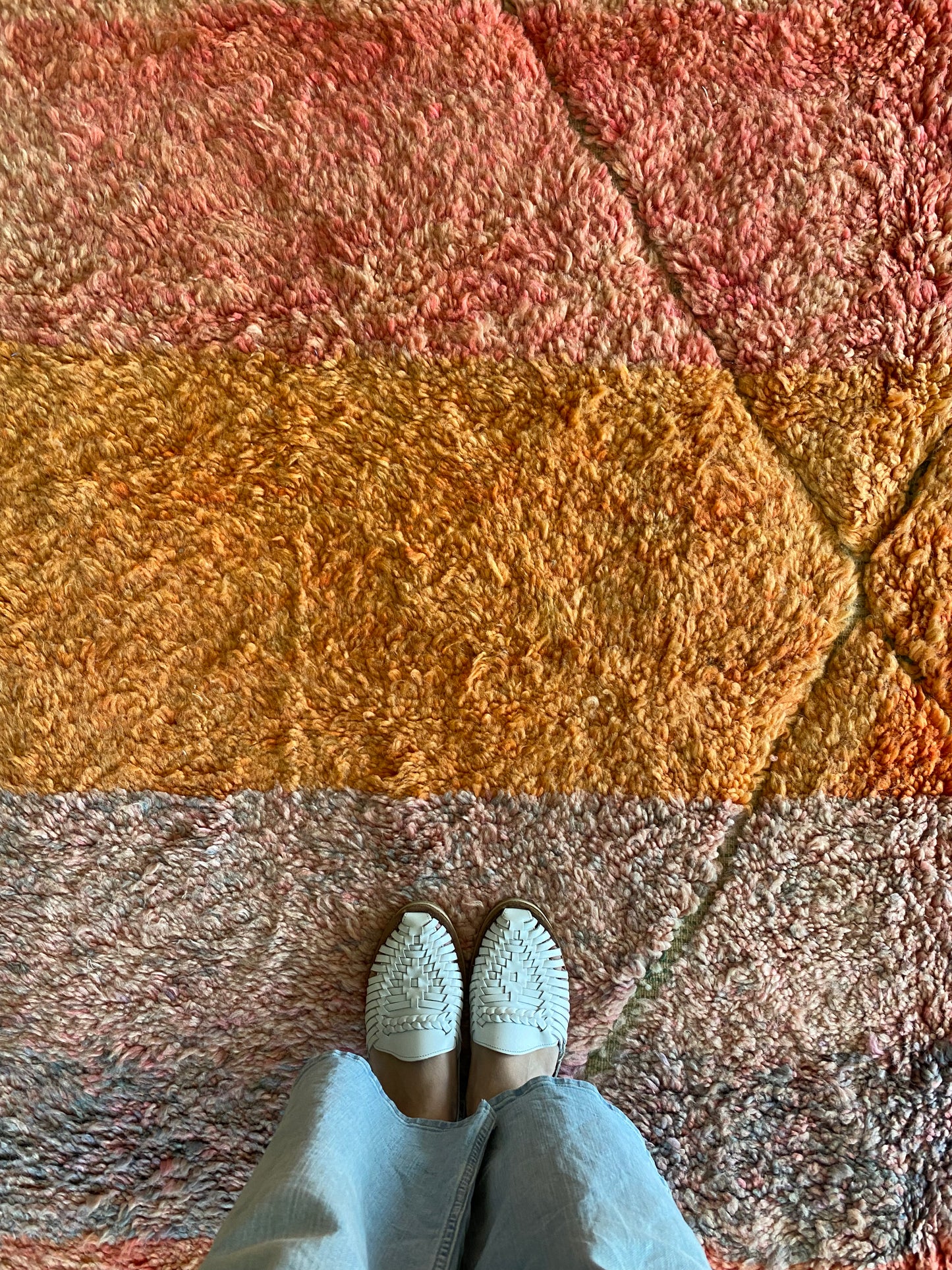 Beni Ouarain Moroccan Colorful Rug (1234) 300x210cm - Sunset