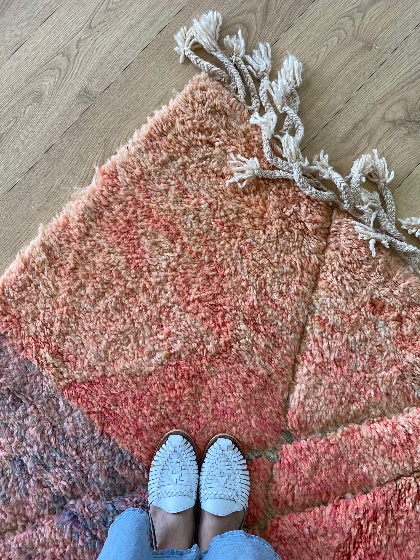 Beni Ouarain Moroccan Colorful Rug (1234) 300x210cm - Sunset