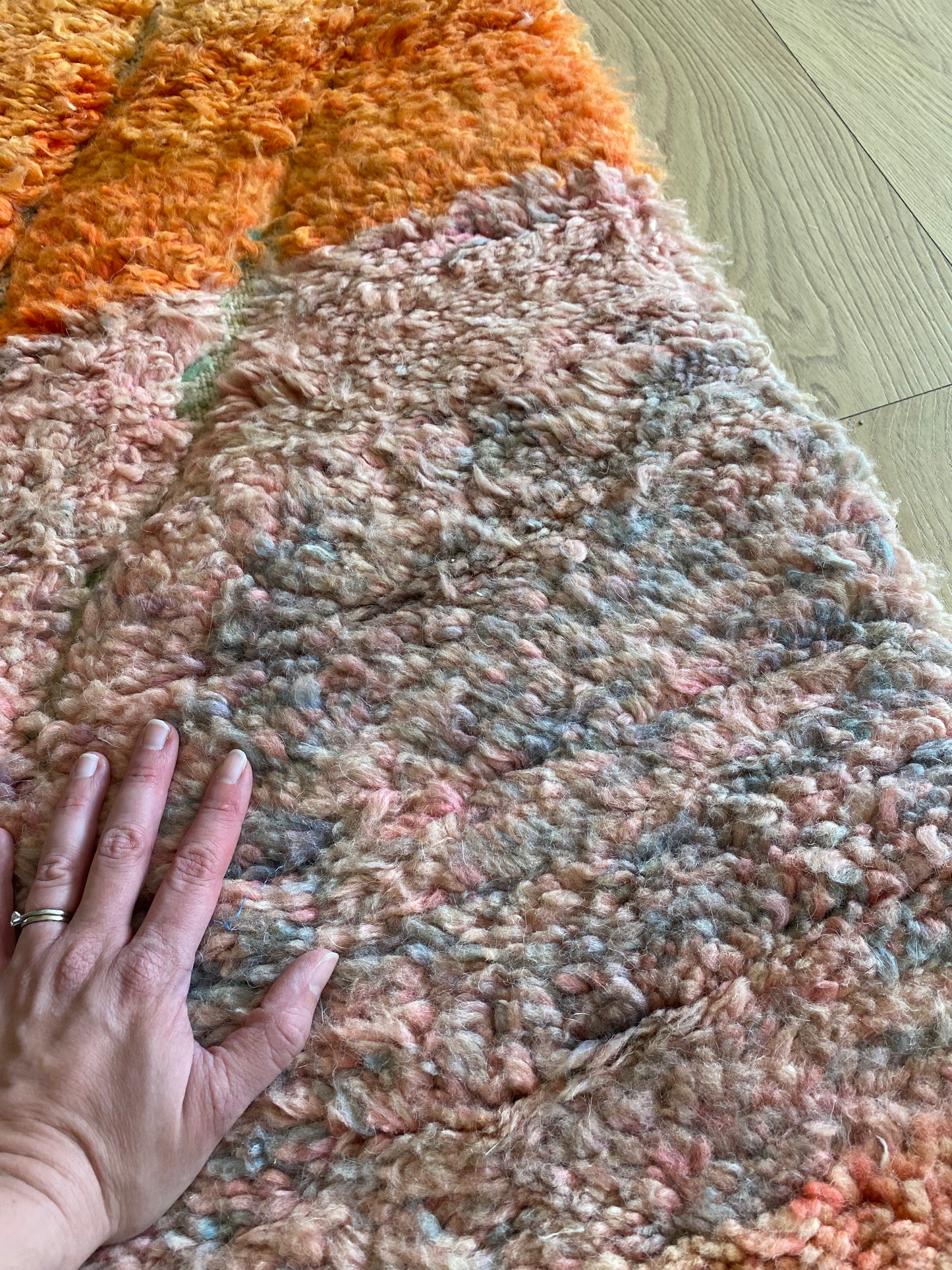 Beni Ouarain Moroccan Colorful Rug (1234) 300x210cm - Sunset