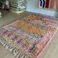 Tapis Beni Ouarain coloré (1290) 292x203cm - Flower Fields Orange