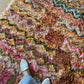 Tapis Beni Ouarain coloré (1290) 292x203cm - Flower Fields Orange