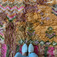 Tapis Beni Ouarain coloré (1290) 292x203cm - Flower Fields Orange
