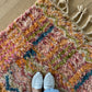 Tapis Beni Ouarain coloré (1290) 292x203cm - Flower Fields Orange