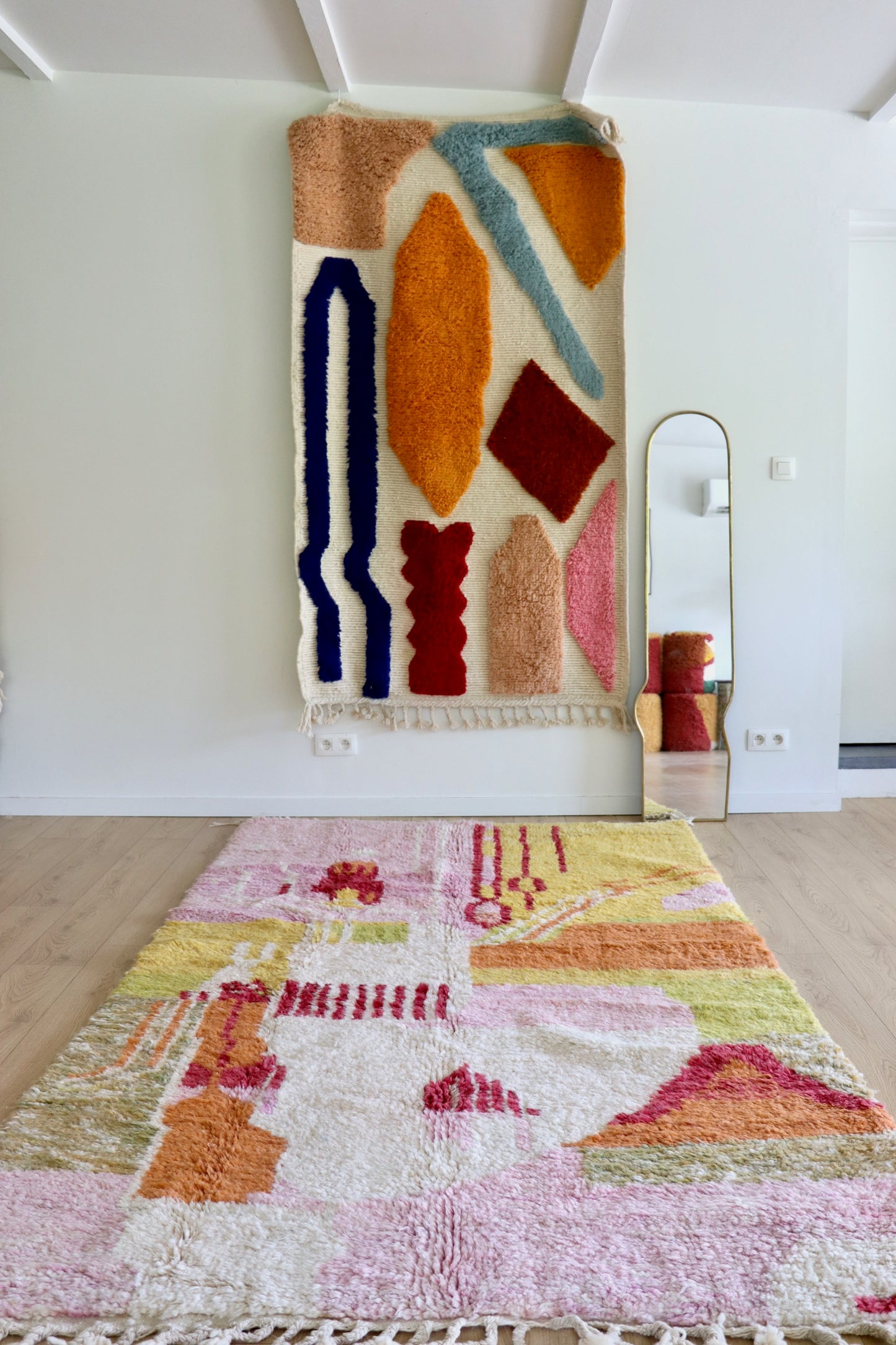 Beni Ouarain Moroccan Colorful Rug (1213) 272x160cm - Flamenco
