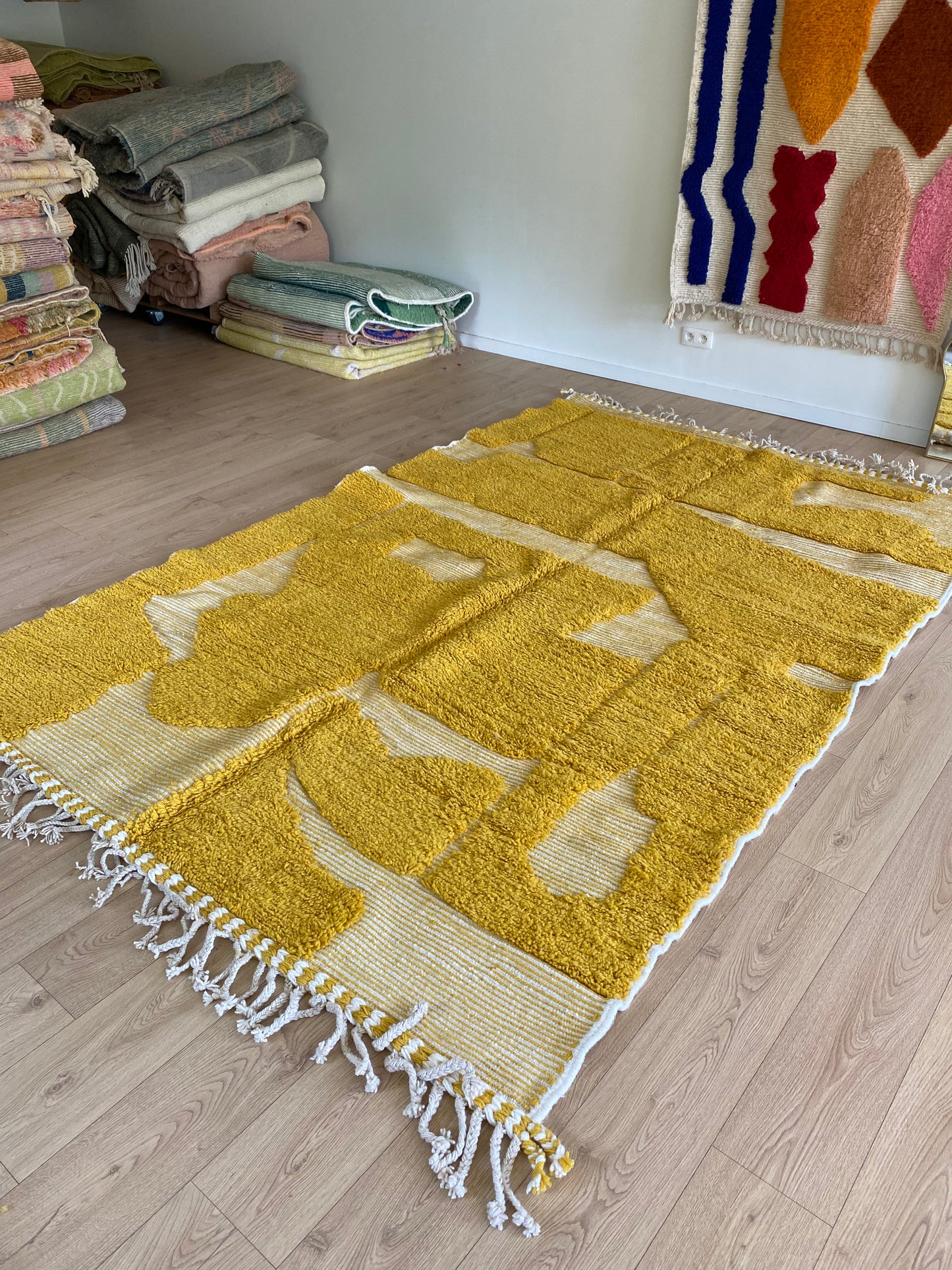 Beni Ouarain Moroccan Colorful Rug (1224) 301x202cm - Rainbow & Sunshine